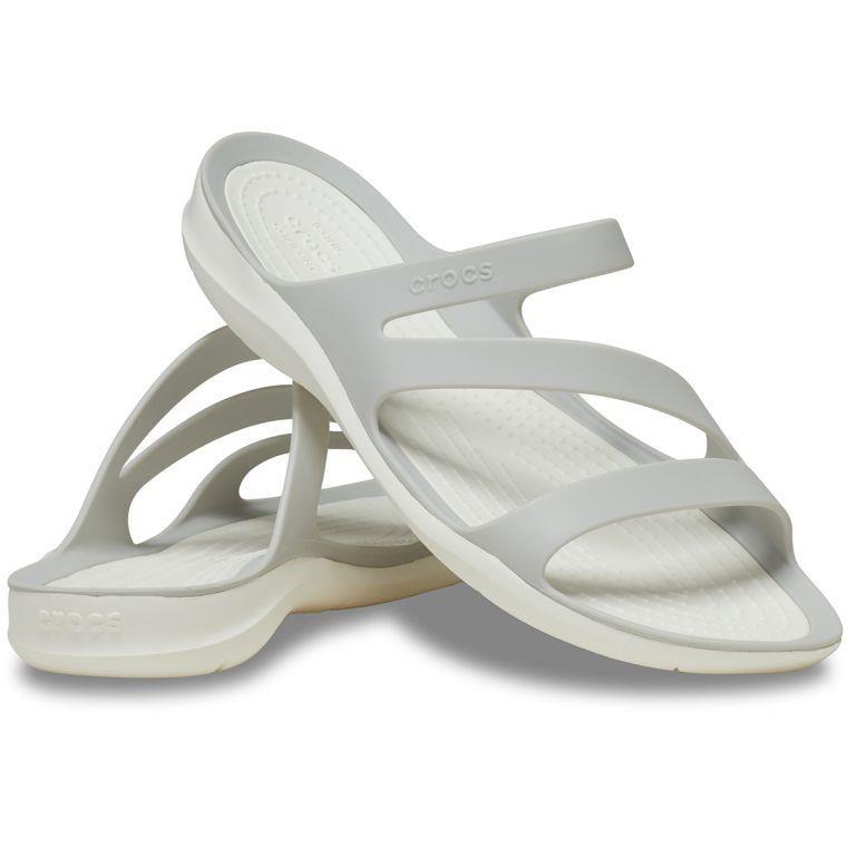 Crocs Swiftwater Sandal W Grey White 203998-1FT Kadın Gri Terlik