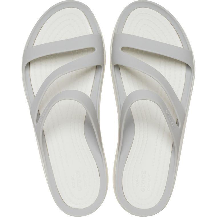 Crocs Swiftwater Sandal W Grey White 203998-1FT Kadın Gri Terlik