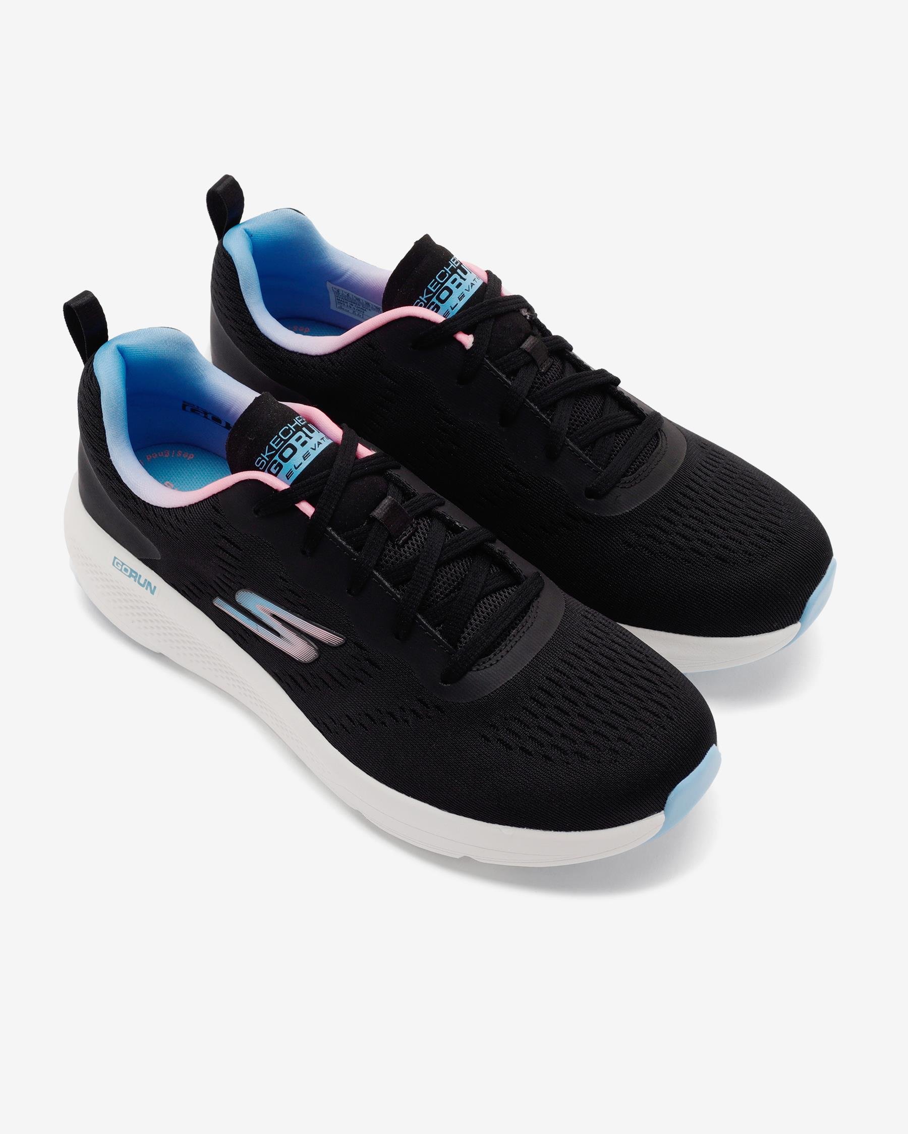 Go Run Elevate - Double Time 128334 BKMT Kadın Siyah Koşu Ayakkabısı