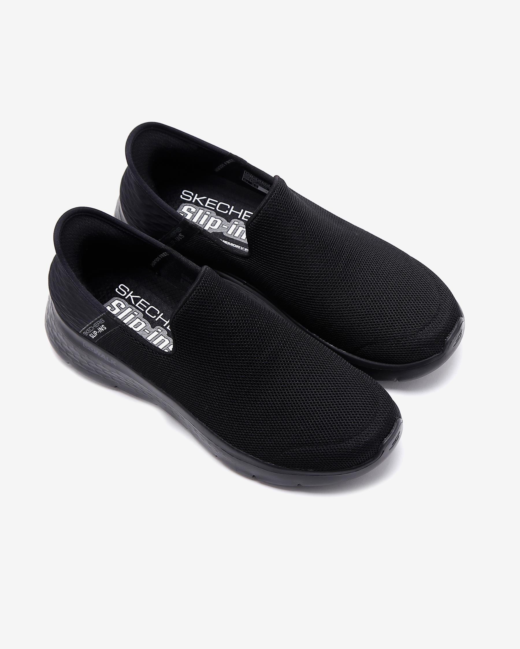 Go Walk Flex - Slip-ins 216491 BBK Erkek Siyah Yürüyüş Ayakkabısı