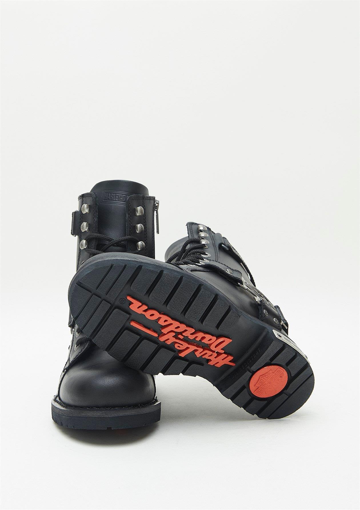 Harley Davidson Charles Erkek Siyah Deri Bot