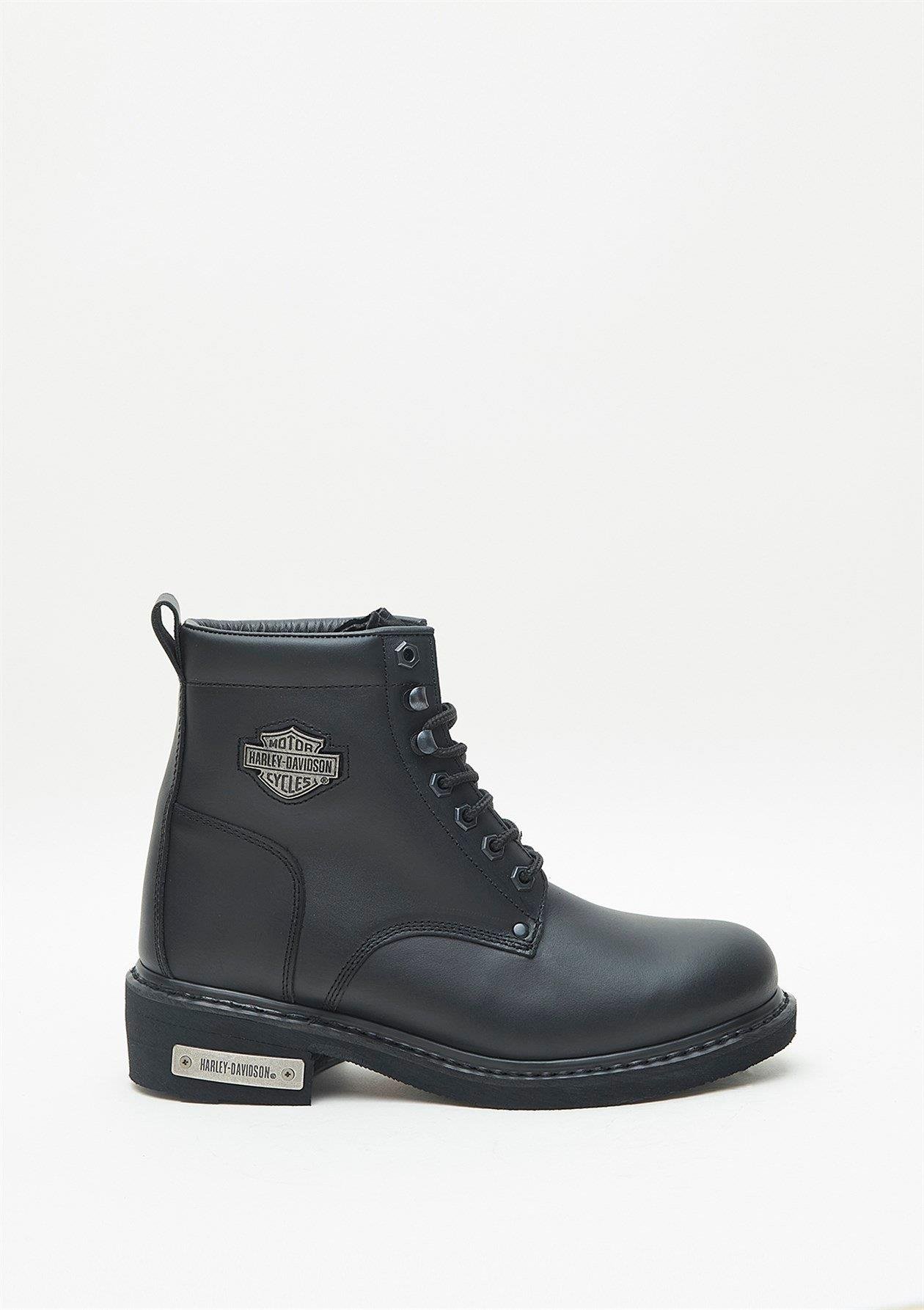 Harley Davidson Gibson Erkek Deri Siyah Bot