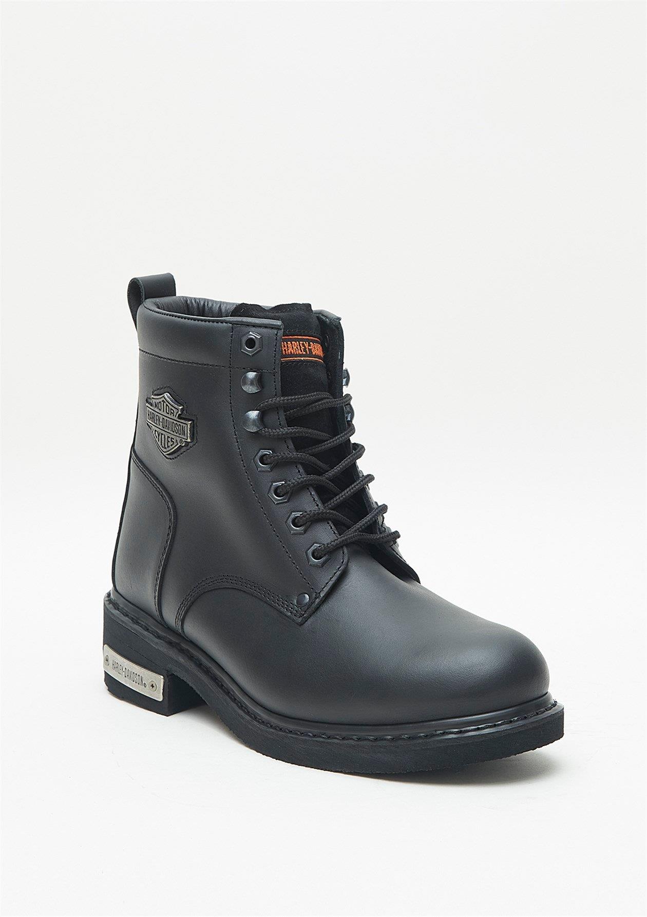 Harley Davidson Gibson Erkek Deri Siyah Bot