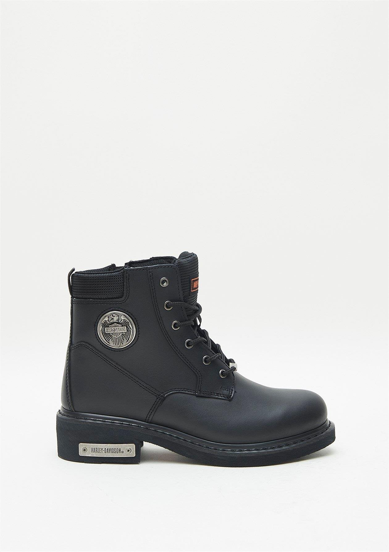 Harley Davidson Jim Erkek Deri Siyah Bot