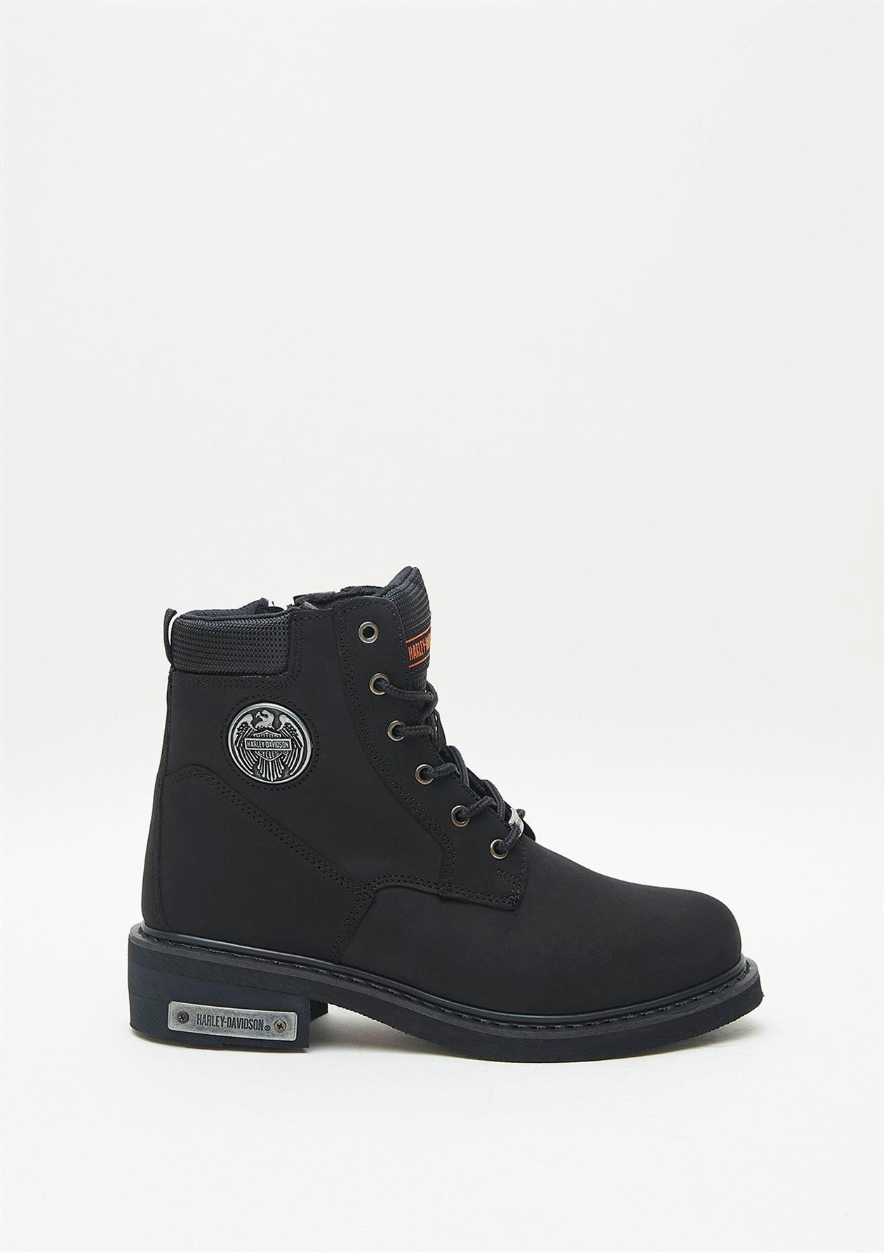 Harley Davidson Jim Erkek Siyah Nubuk Bot