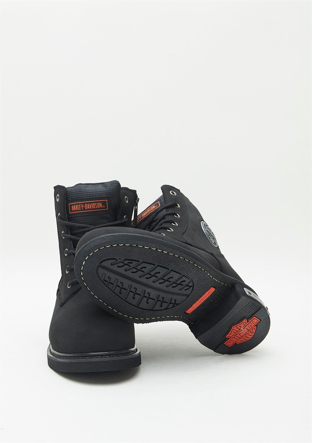 Harley Davidson Jim Erkek Siyah Nubuk Bot