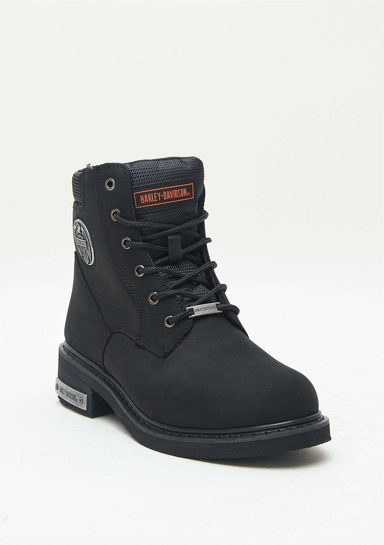Harley Davidson Jim Erkek Siyah Nubuk Bot