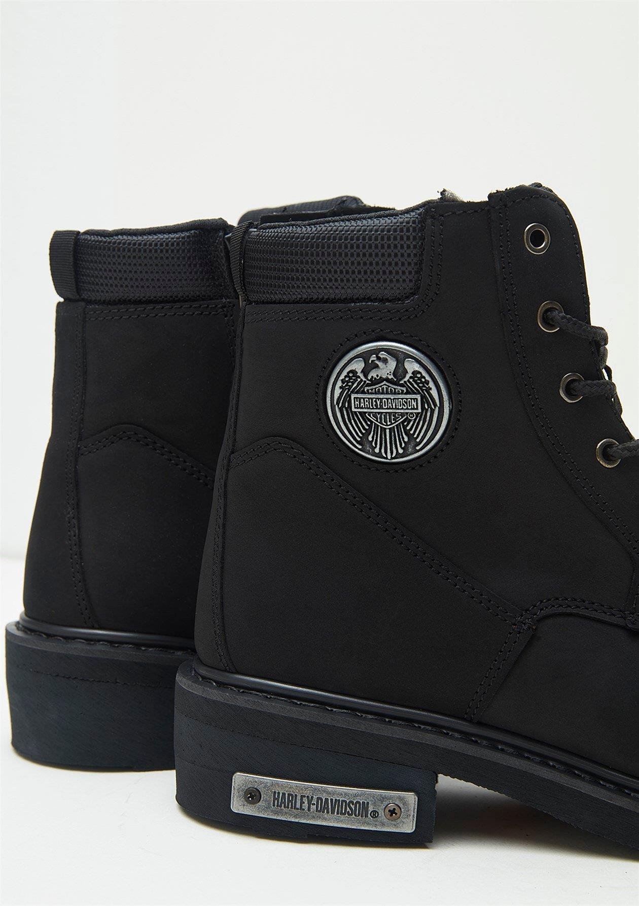 Harley Davidson Jim Erkek Siyah Nubuk Bot