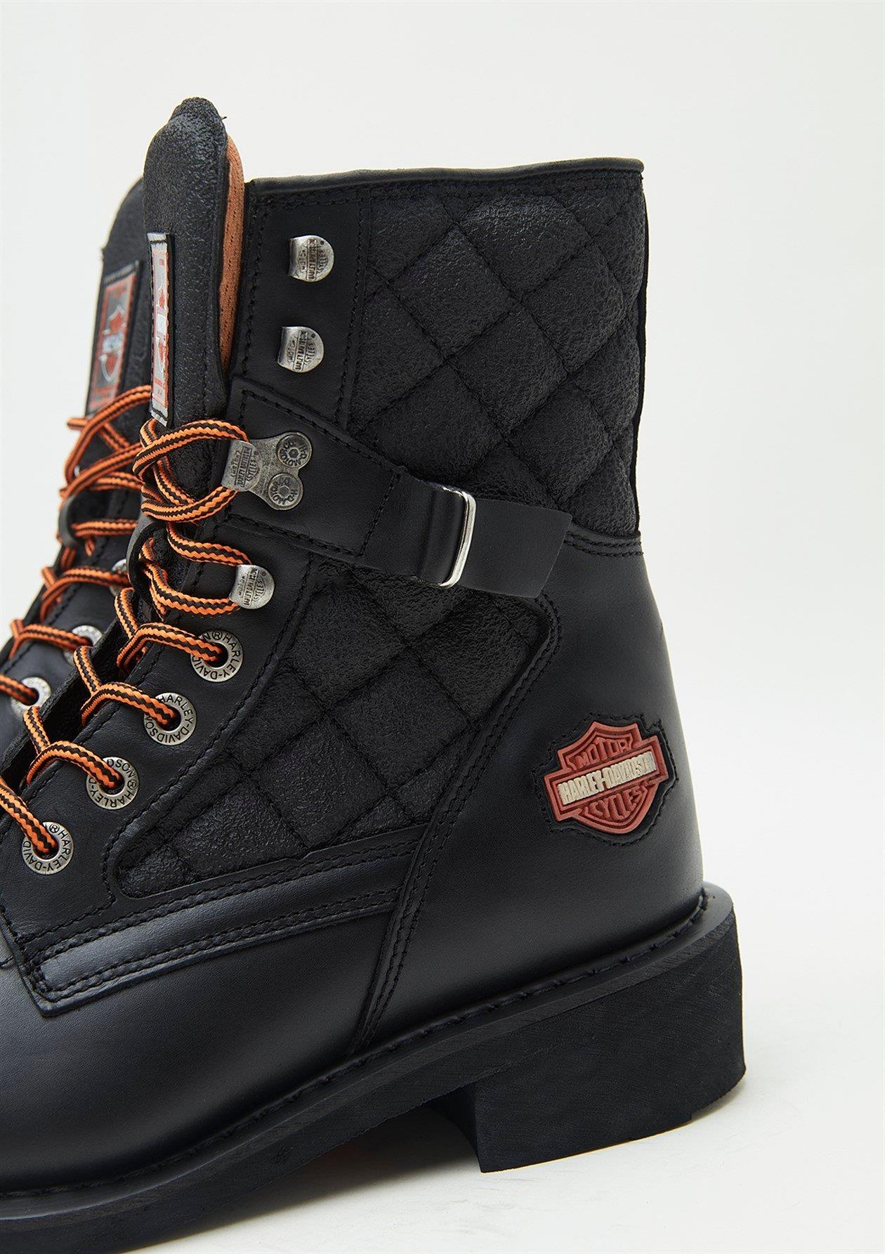 Harley Davidson New Worker Erkek Deri Siyah Bot