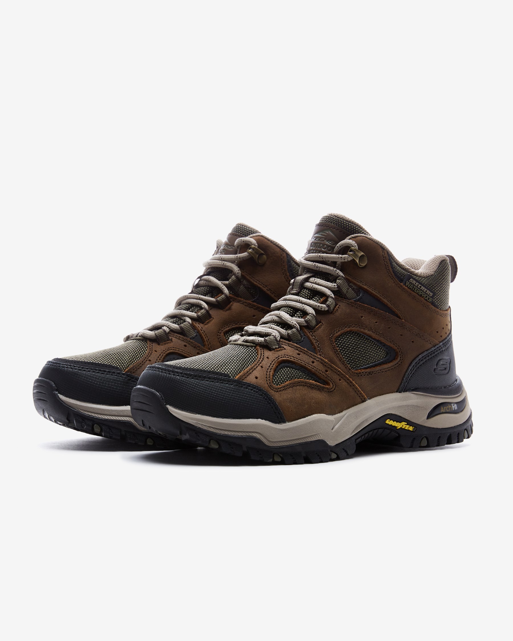 Skechers Arch Fit Dawson - Millard 204628 OLBR Erkek Haki Outdoor Bot