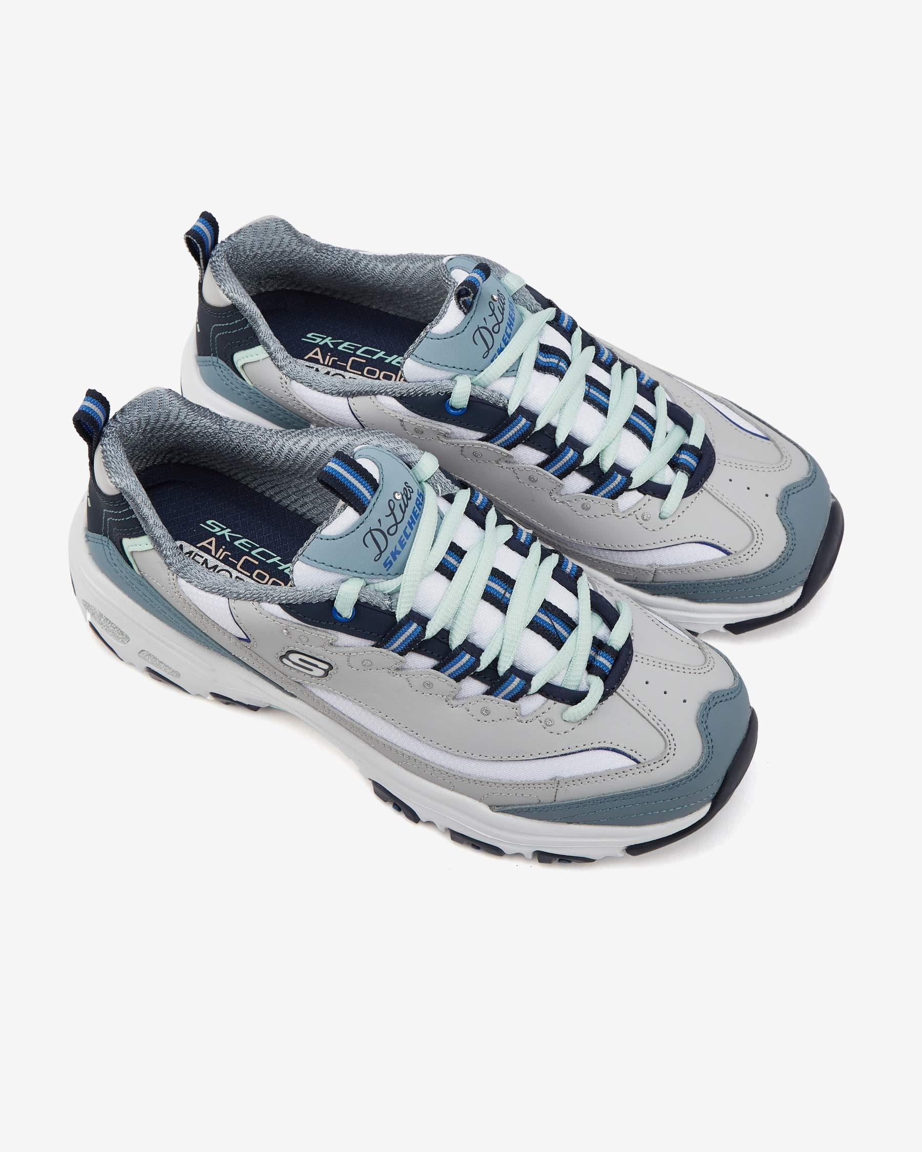 Skechers D'lites - Cool Change 13143 GYBL Kadın Gri Sneakers