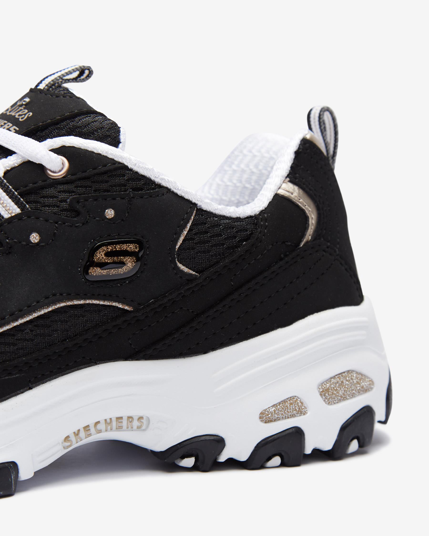 Skechers D'lites Copper Divine 13145 BKRG Kadın Siyah Sneakers