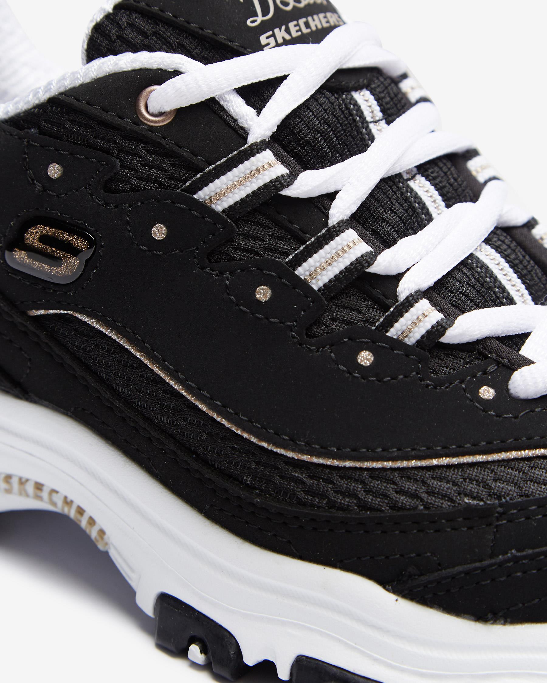 Skechers D'lites Copper Divine 13145 BKRG Kadın Siyah Sneakers