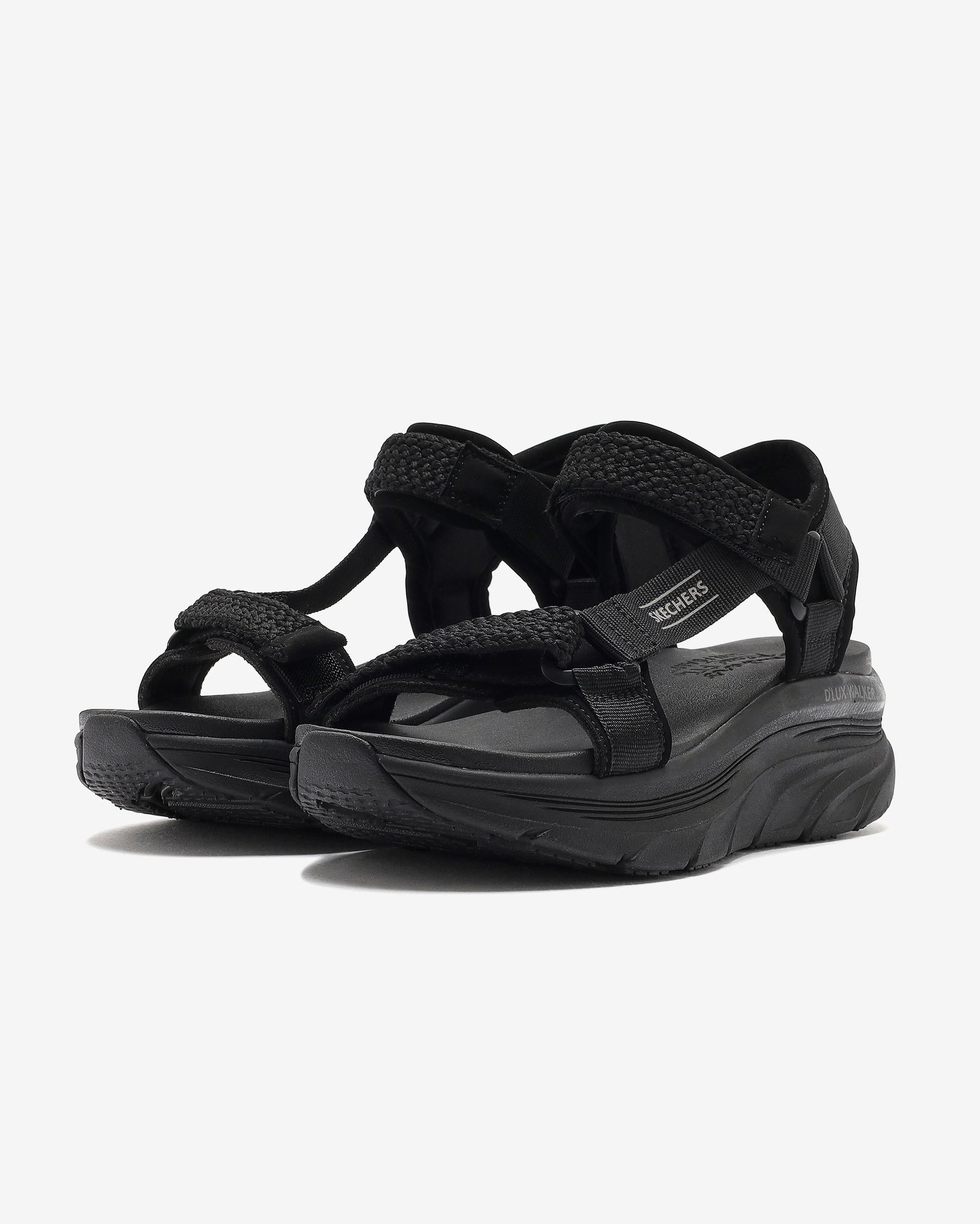 Skechers D'lux Walker - Pretty Field 119822 BBK Kadın Siyah Sandalet