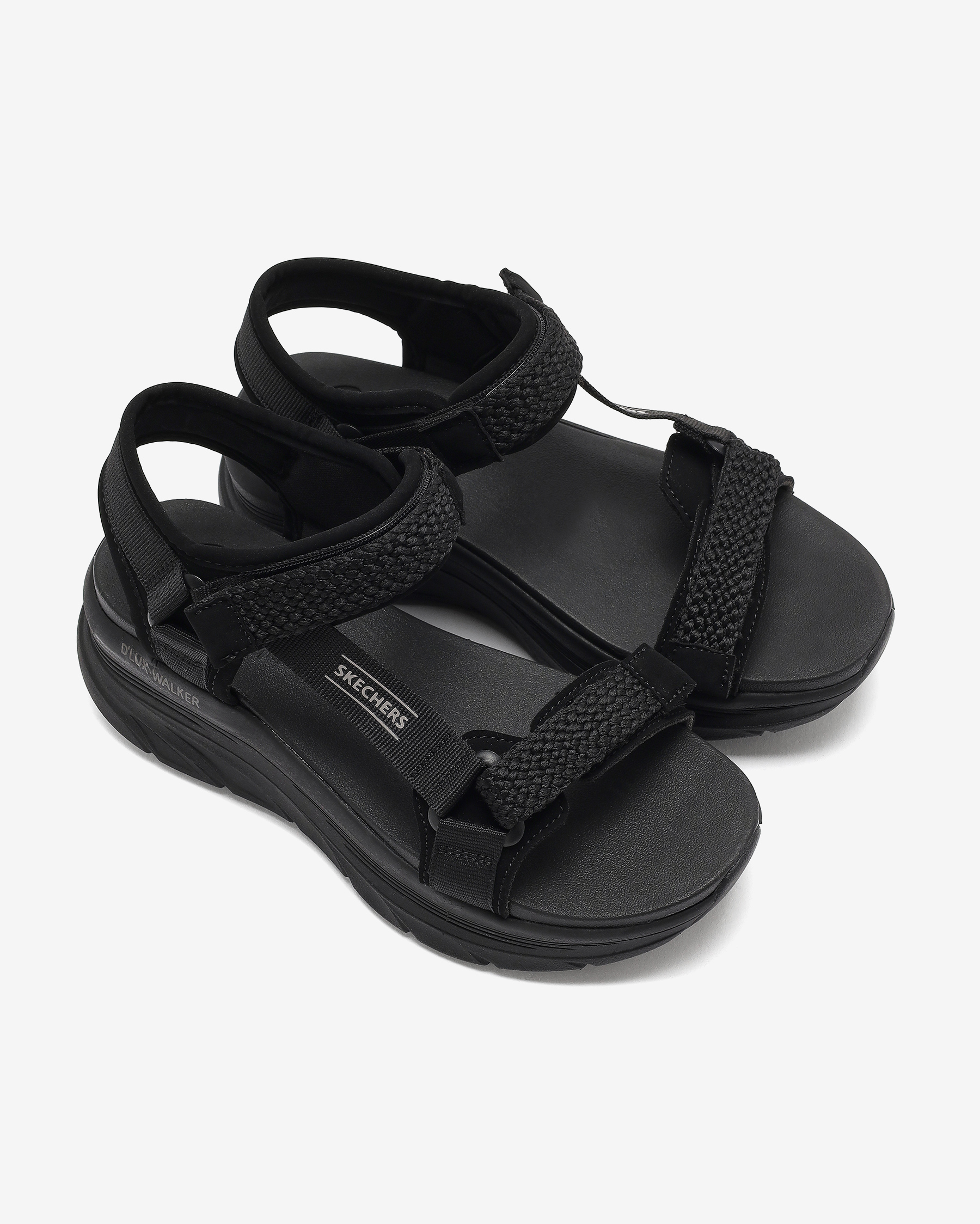 Skechers D'lux Walker - Pretty Field 119822 BBK Kadın Siyah Sandalet