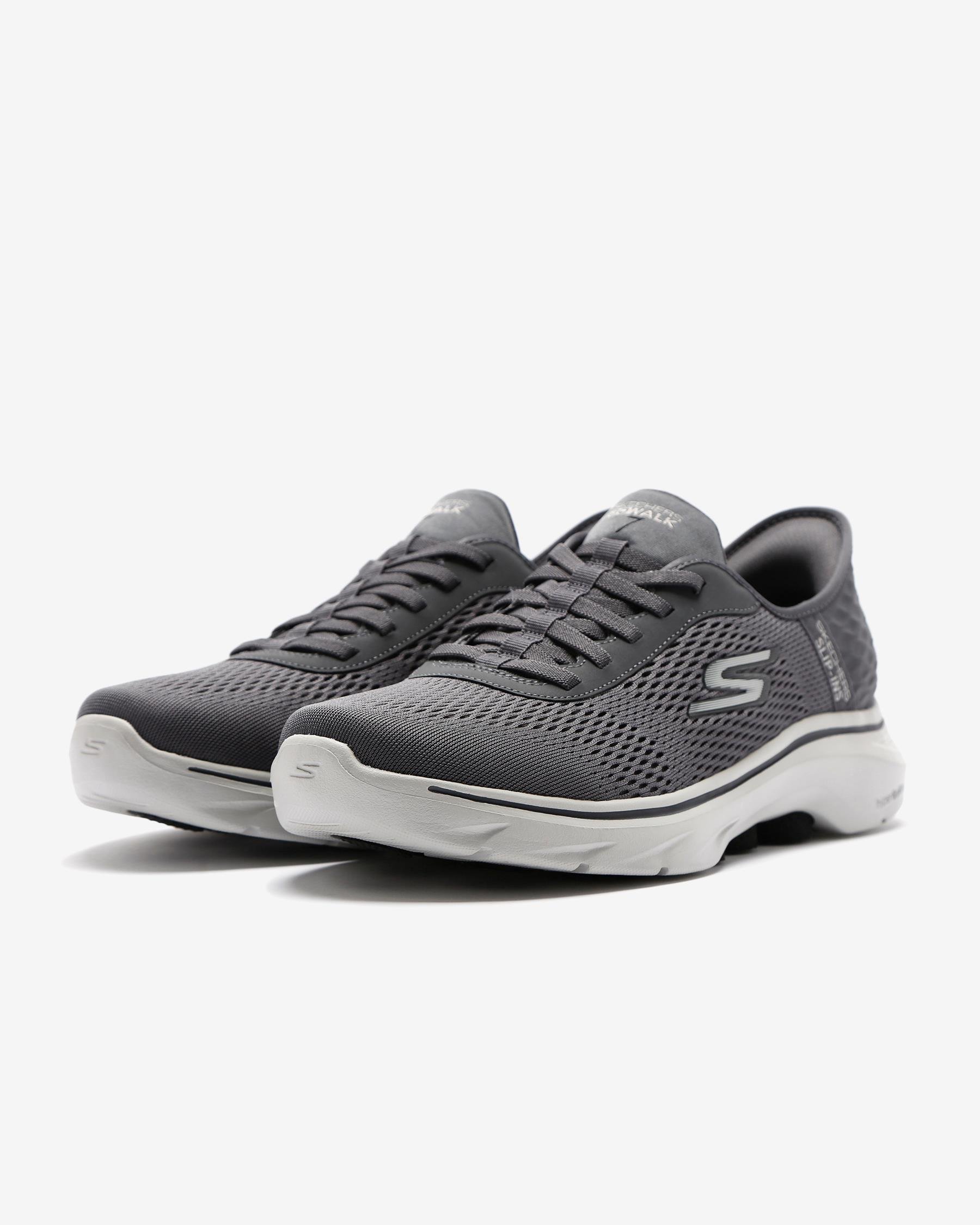 Skechers Go Walk 7 - Free Hand 2 216648 CCBK Erkek Gri Yürüyüş Ayakkabısı