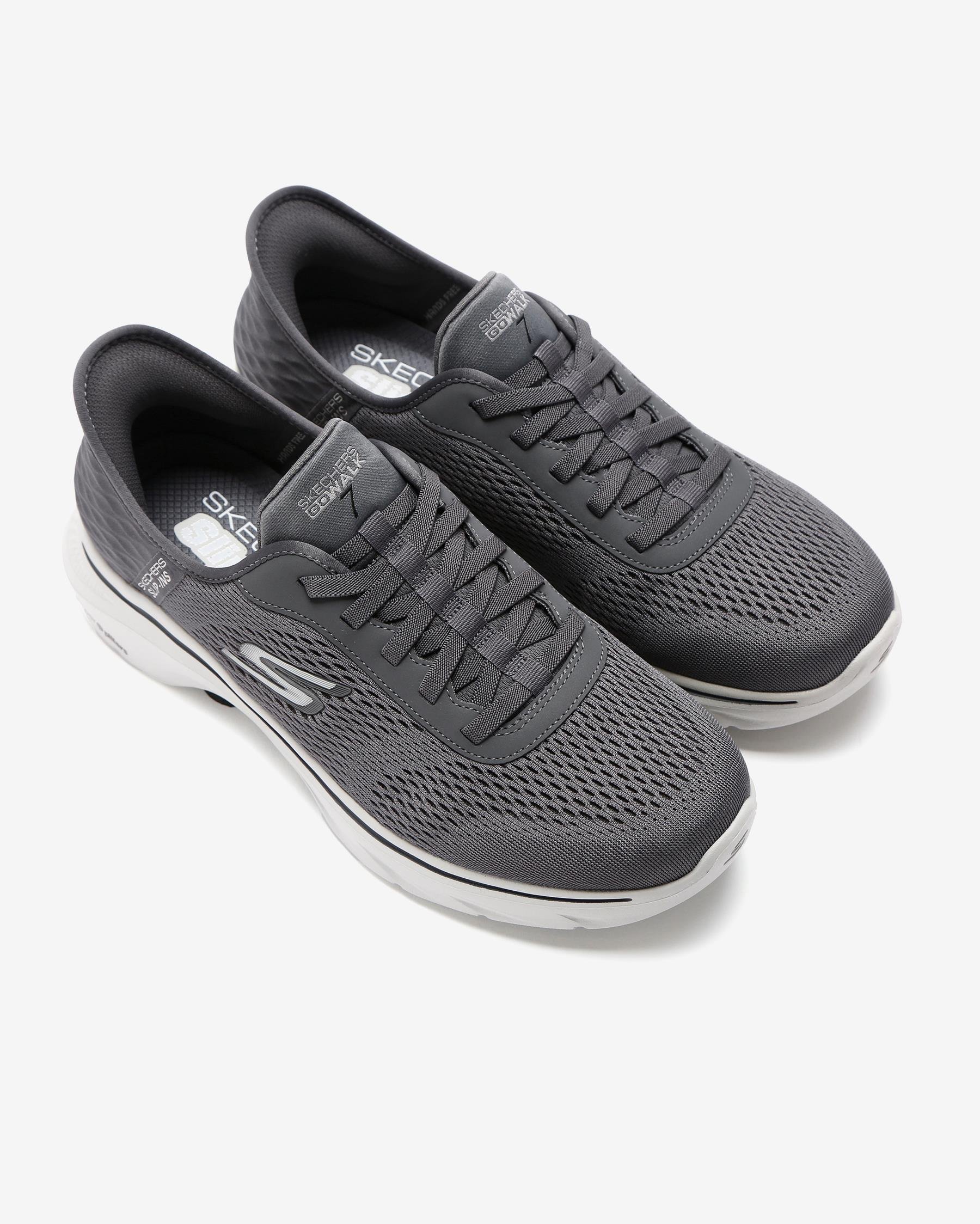 Skechers Go Walk 7 - Free Hand 2 216648 CCBK Erkek Gri Yürüyüş Ayakkabısı