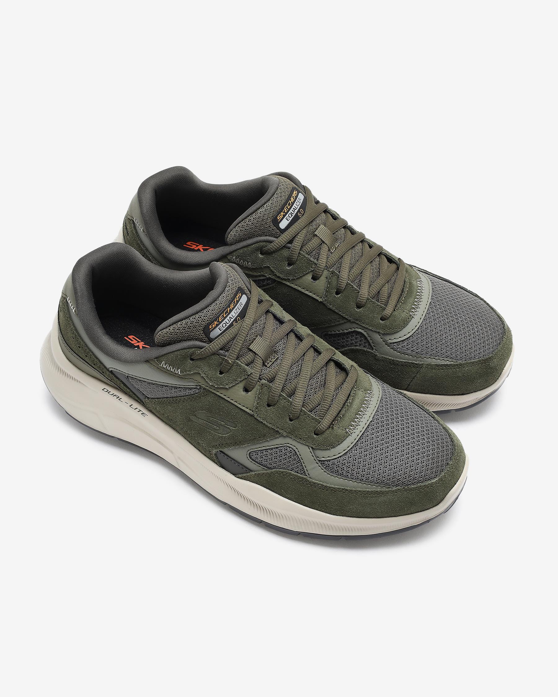 Skechers Relaxed Fit: Equalizer 5.0 - Rondor 232613 OLV Erkek Haki Spor Ayakkabı