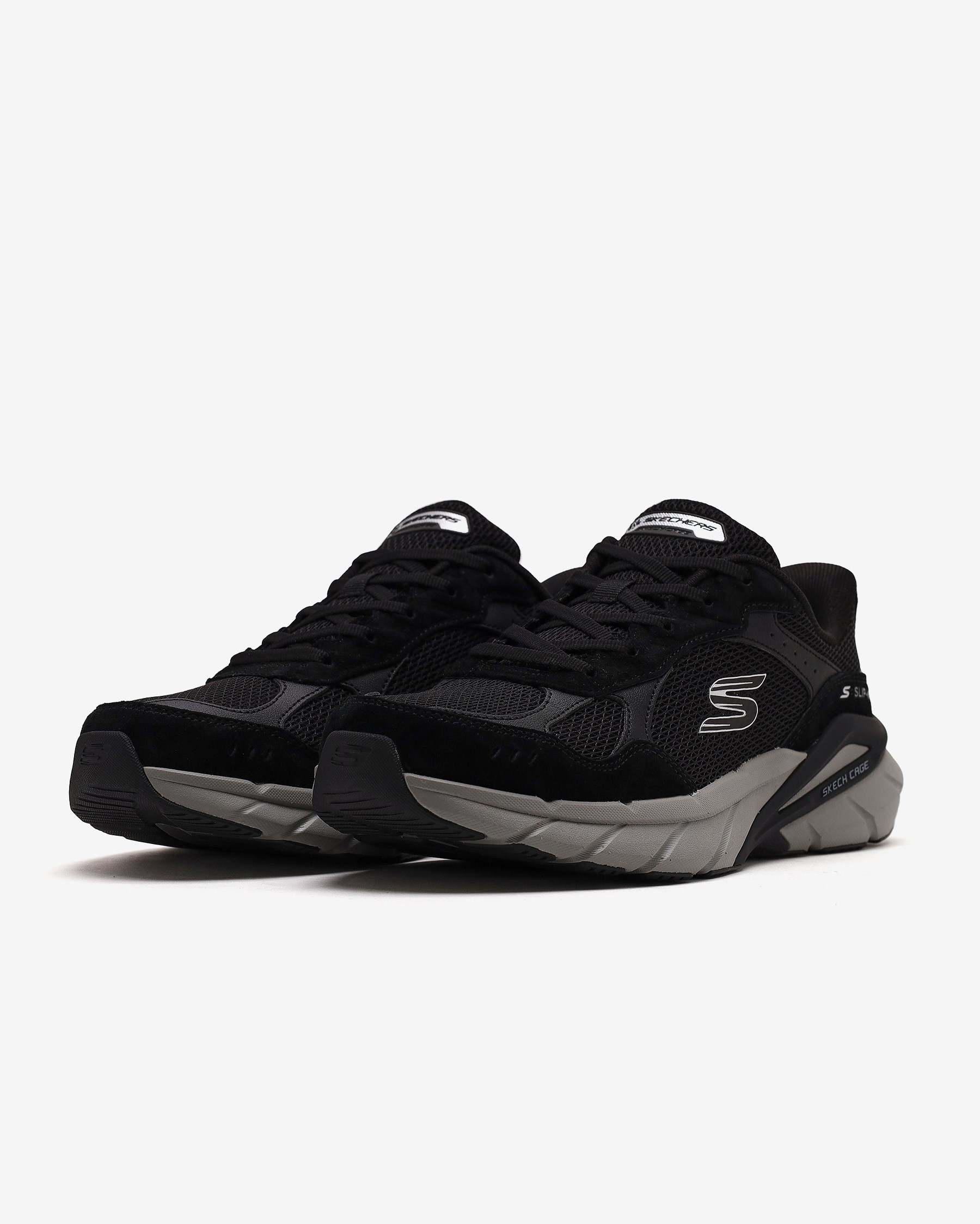 Skechers Skech Cage 233275 BKCC Erkek Siyah Spor Ayakkabı