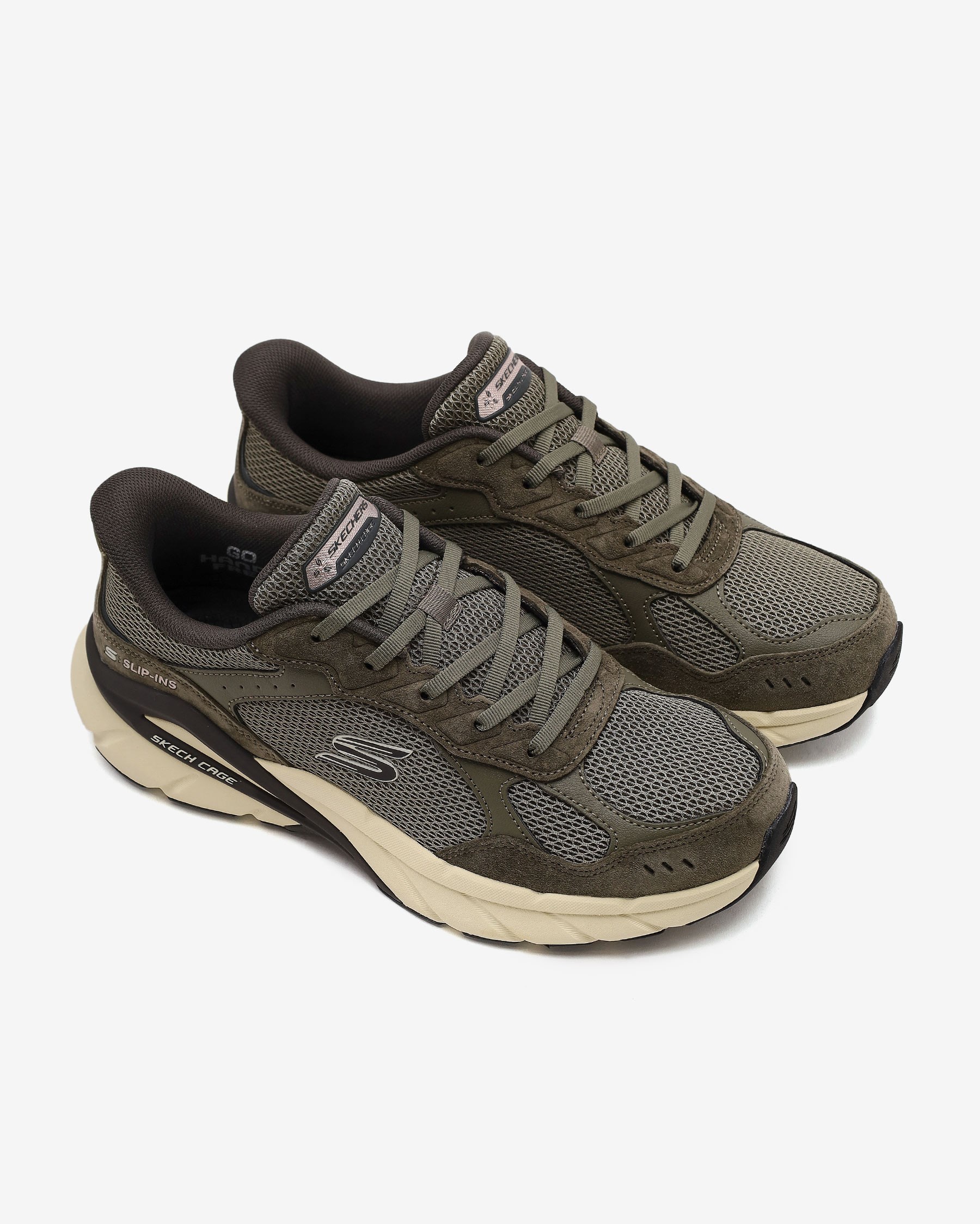 Skechers Skech Cage 233275 OLV Erkek Haki Spor Ayakkabı