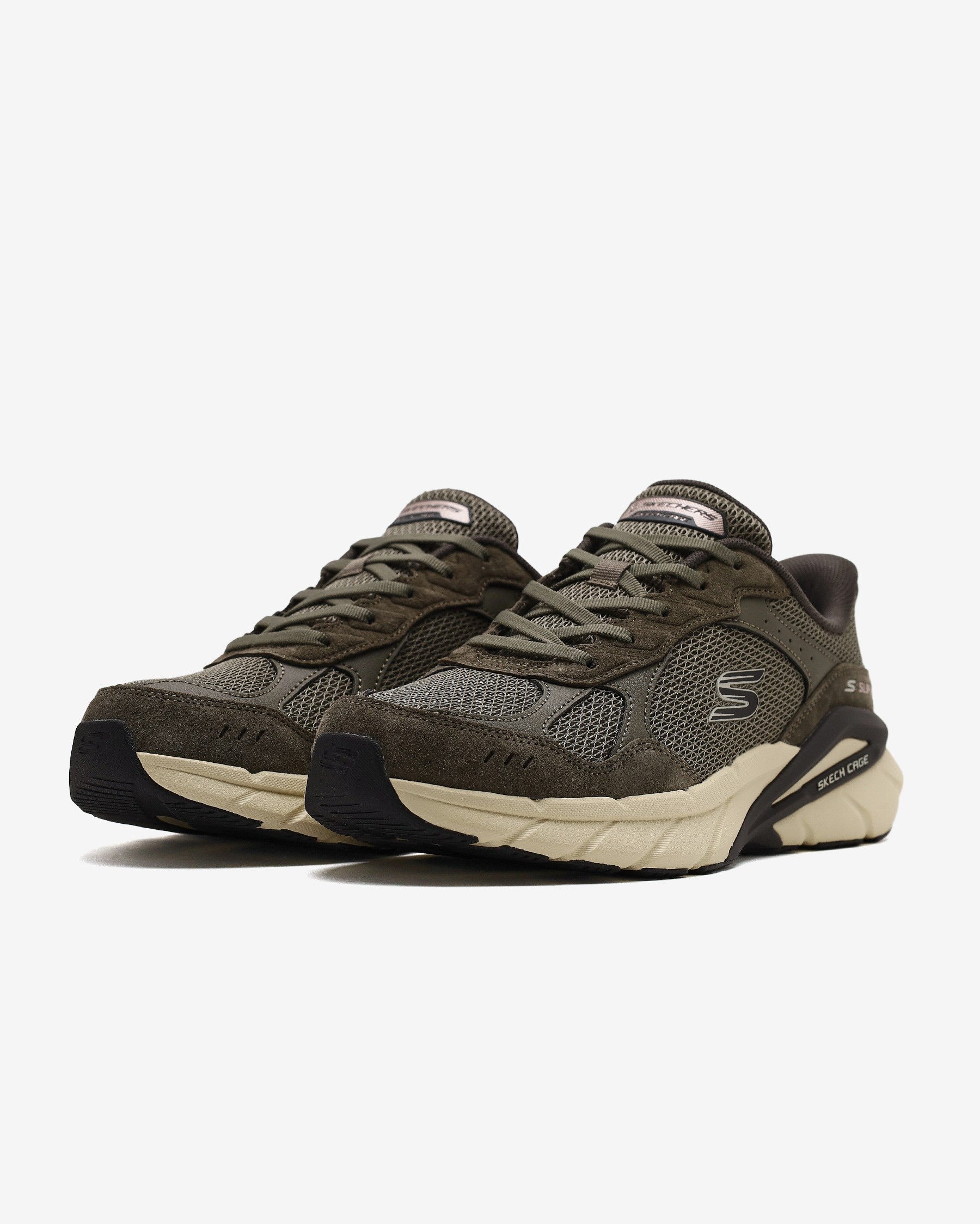 Skechers Skech Cage 233275 OLV Erkek Haki Spor Ayakkabı