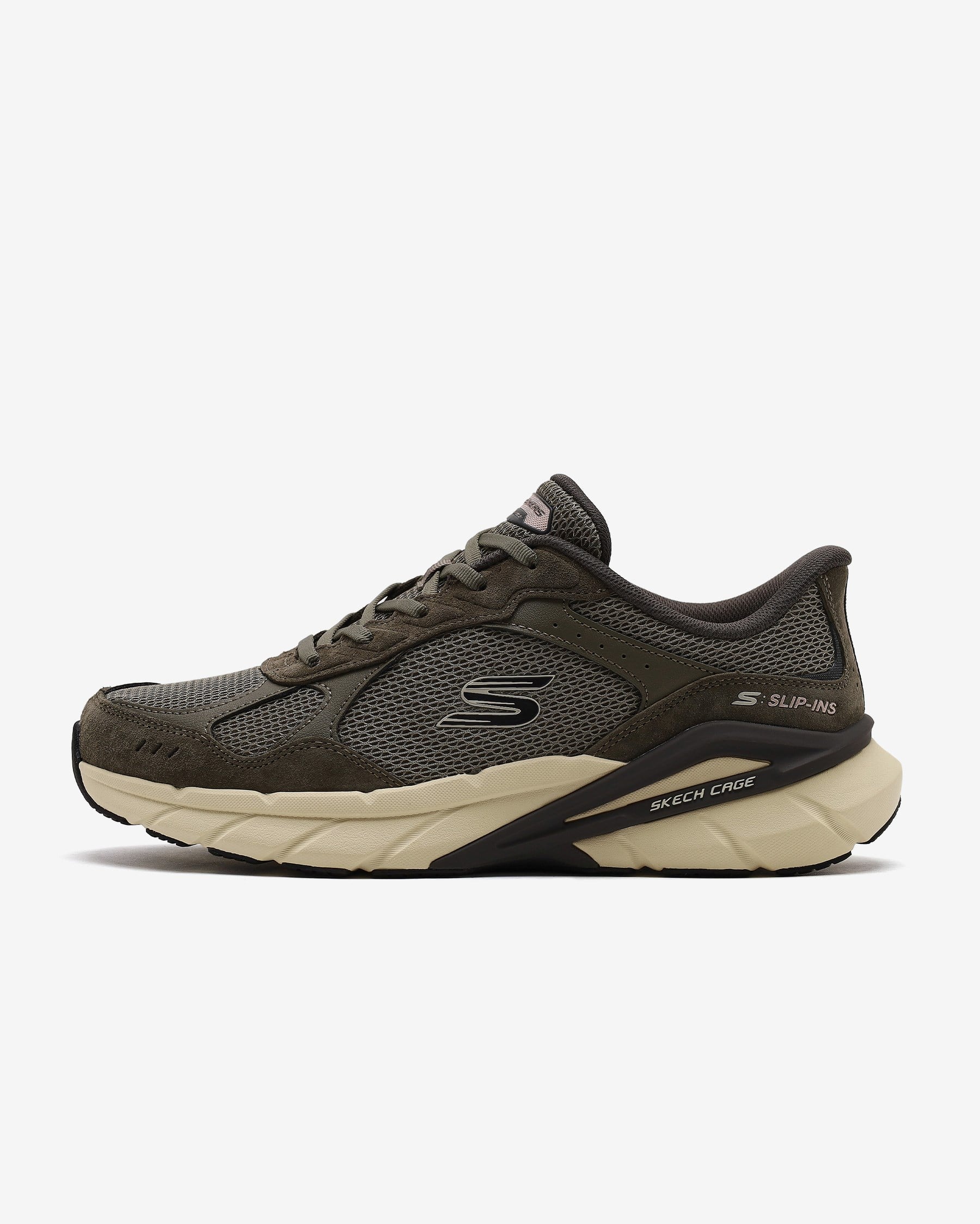 Skechers Skech Cage 233275 OLV Erkek Haki Spor Ayakkabı