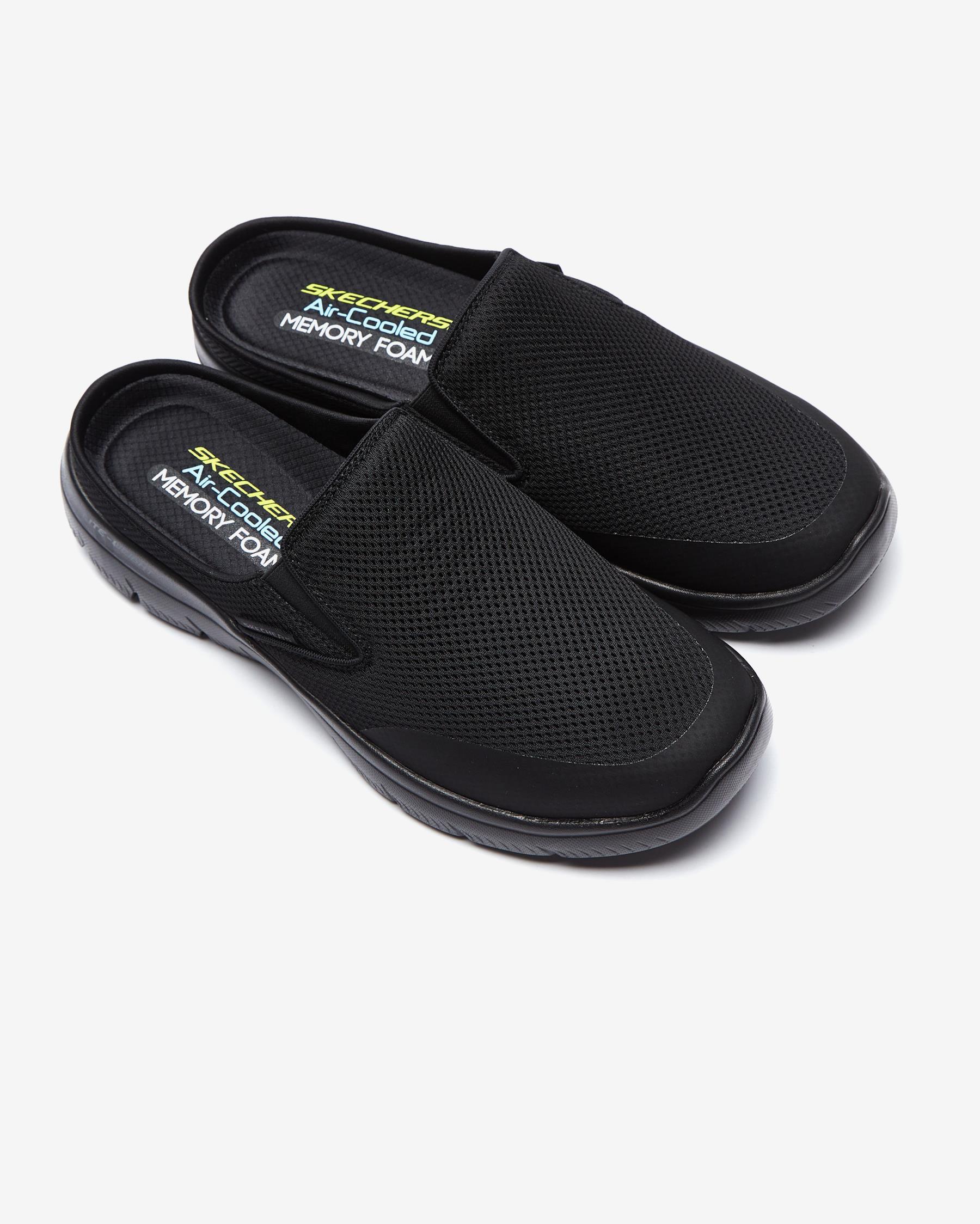 Skechers Summits 232296TK BBK Erkek Siyah Arkası Açık Spor Ayakkabı