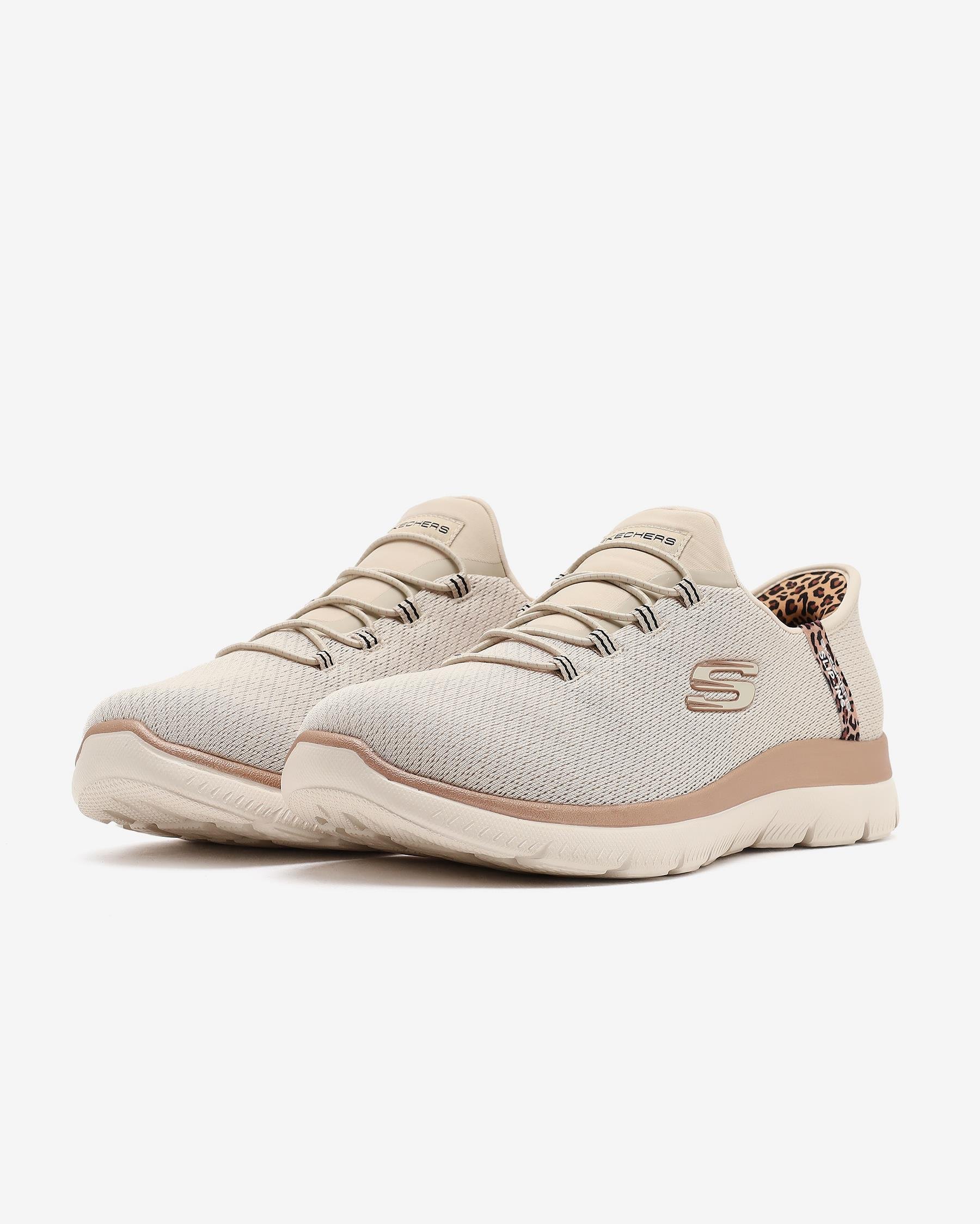Skechers Summits Leopard Chic 150275TK NTMT Kadın Bej Spor Ayakkabı