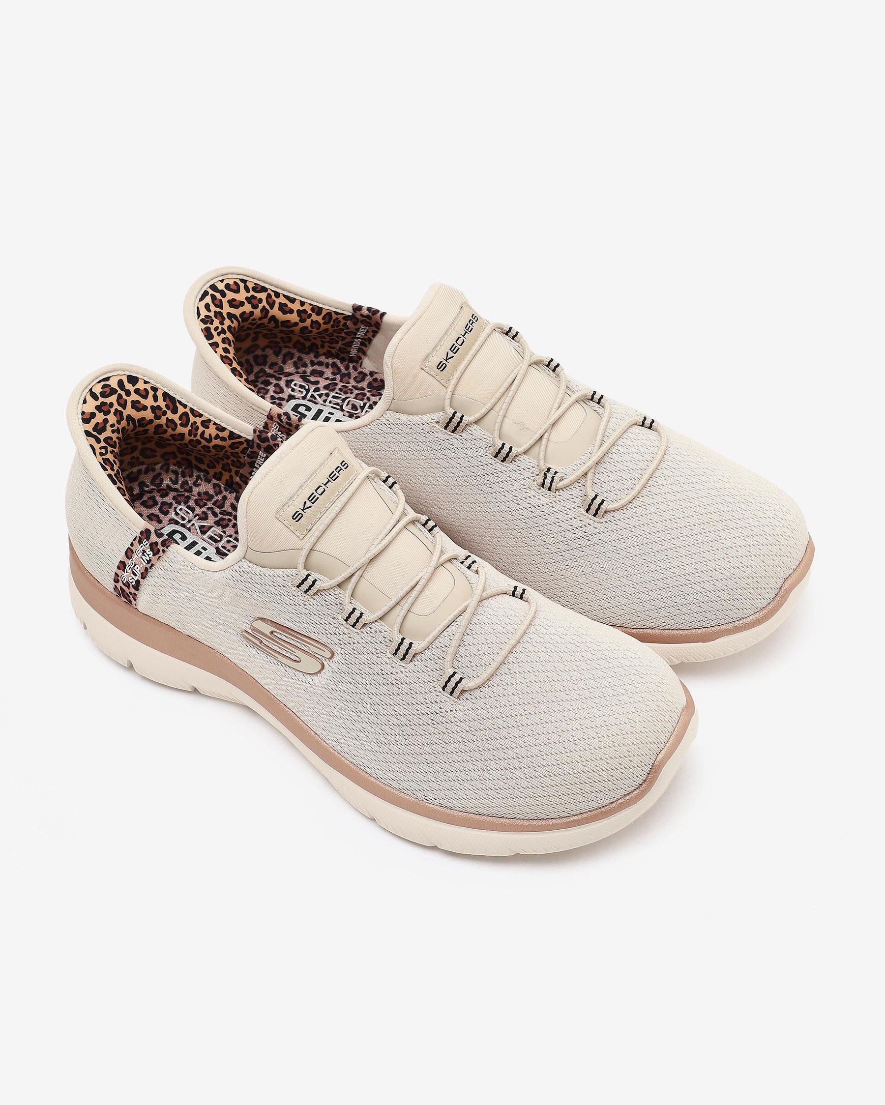 Skechers Summits Leopard Chic 150275TK NTMT Kadın Bej Spor Ayakkabı