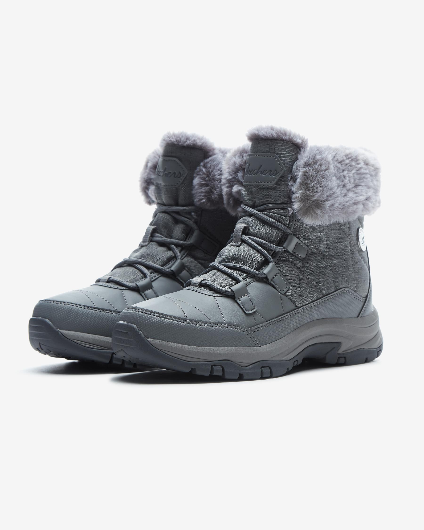 Skechers Trego - Winter Feelings 167431 GRY Kadın Gri Bot