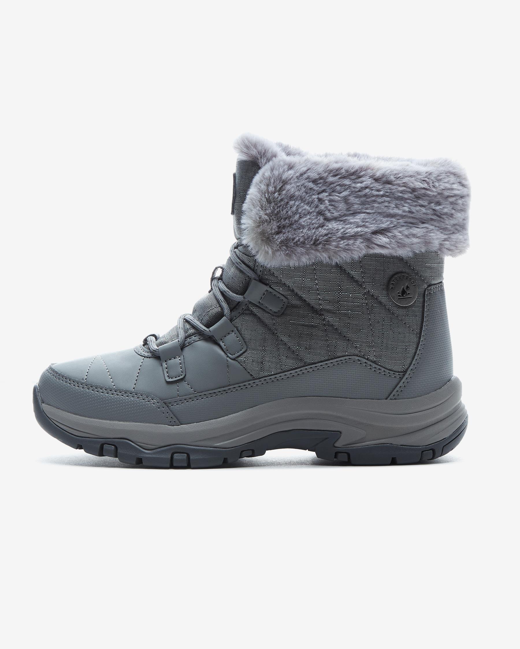 Skechers Trego - Winter Feelings 167431 GRY Kadın Gri Bot