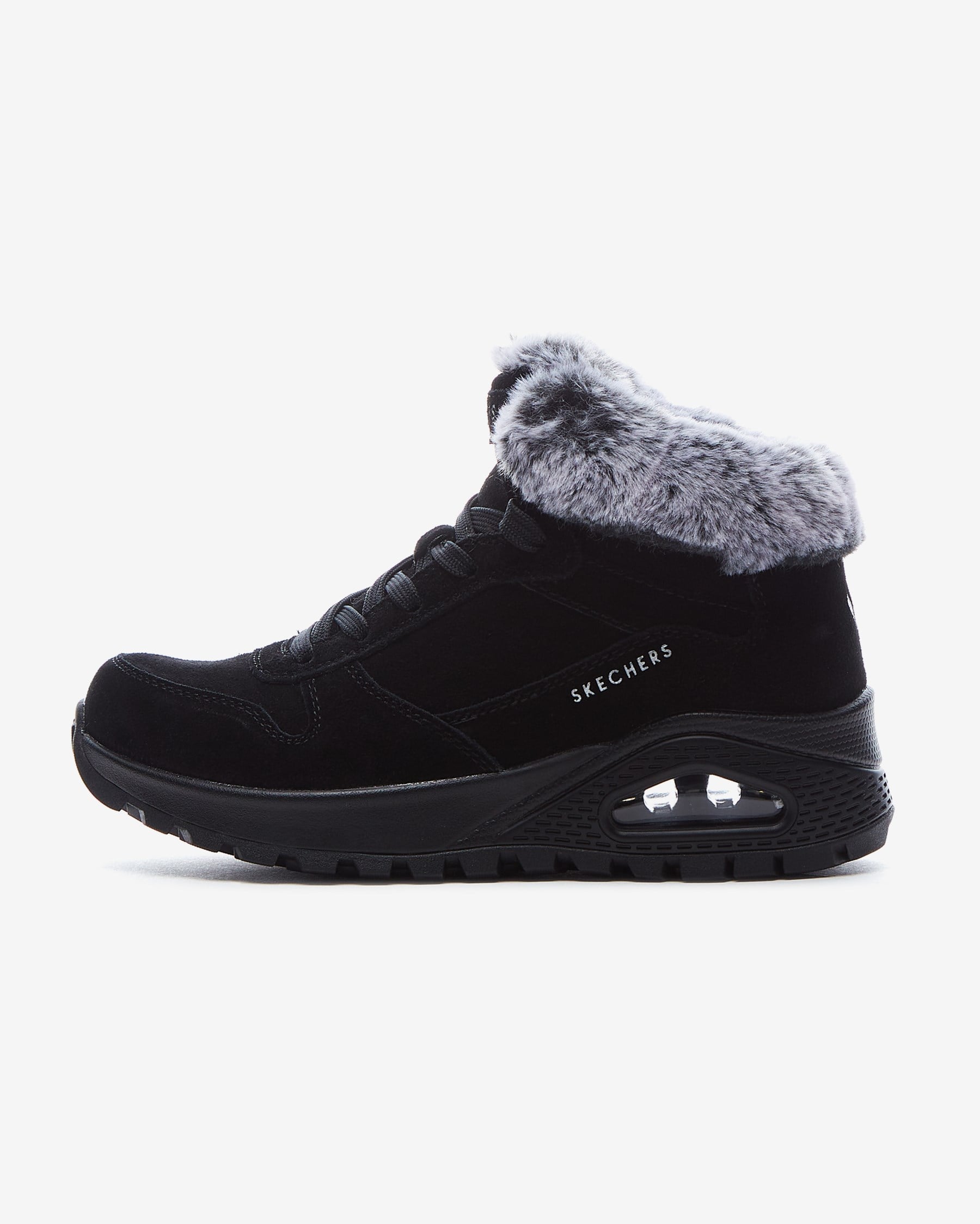 Skechers Uno Rugged 167433 BLK Kadın Siyah Sneakers