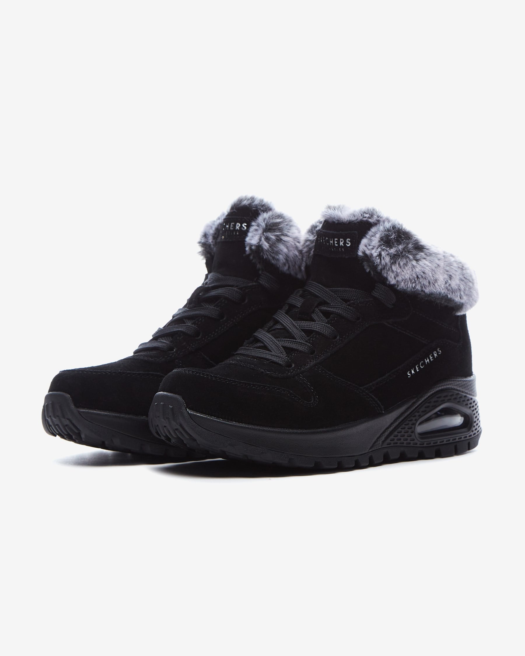 Skechers Uno Rugged 167433 BLK Kadın Siyah Sneakers