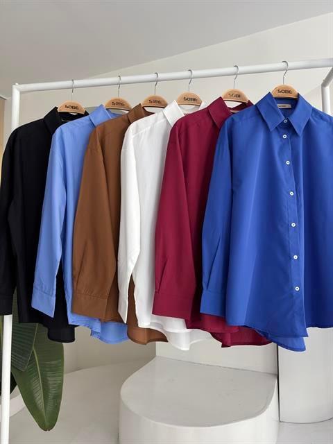 Klasik Oversize Poplin Gömlek 3421