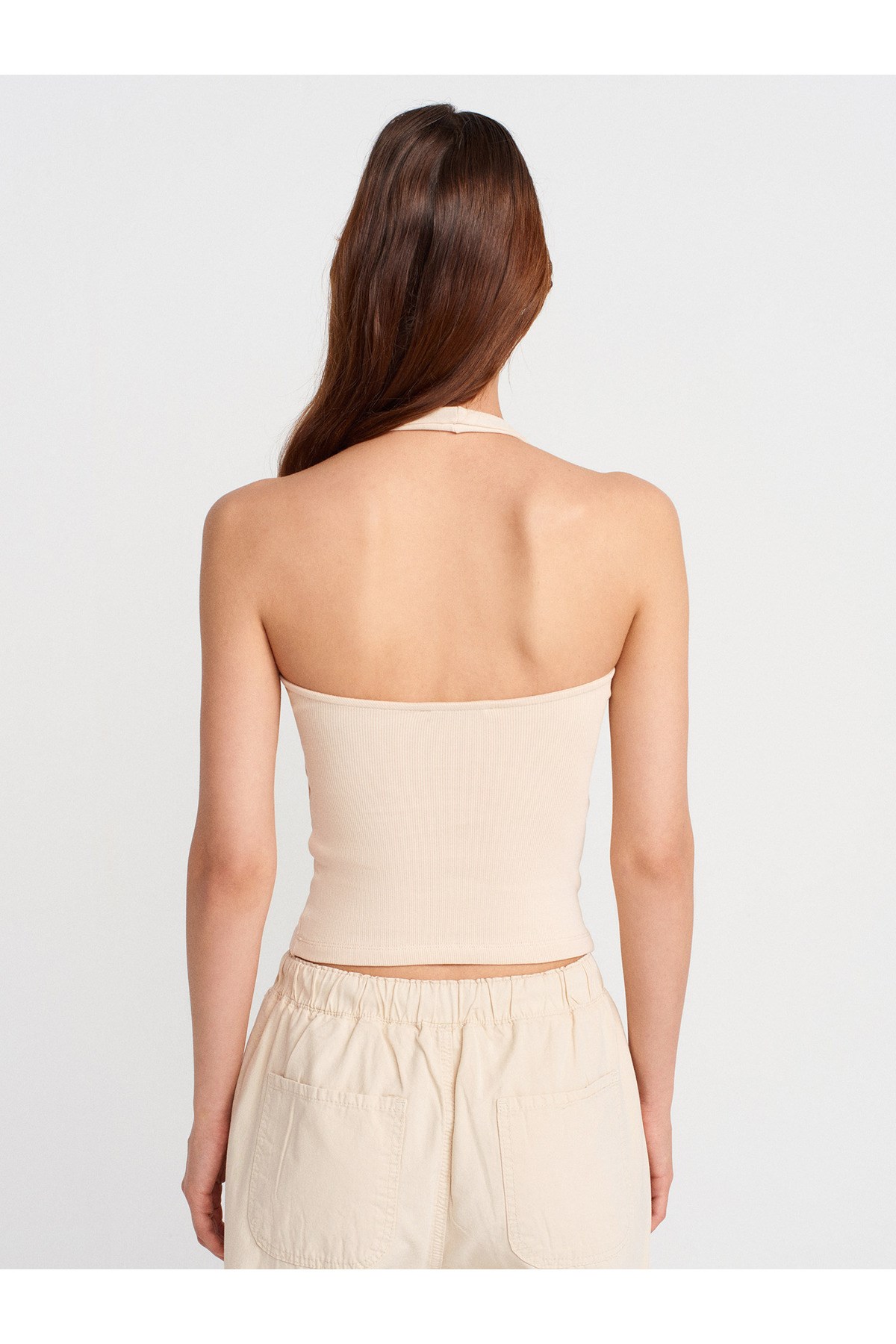 21052 Halter Yaka Top-Taş