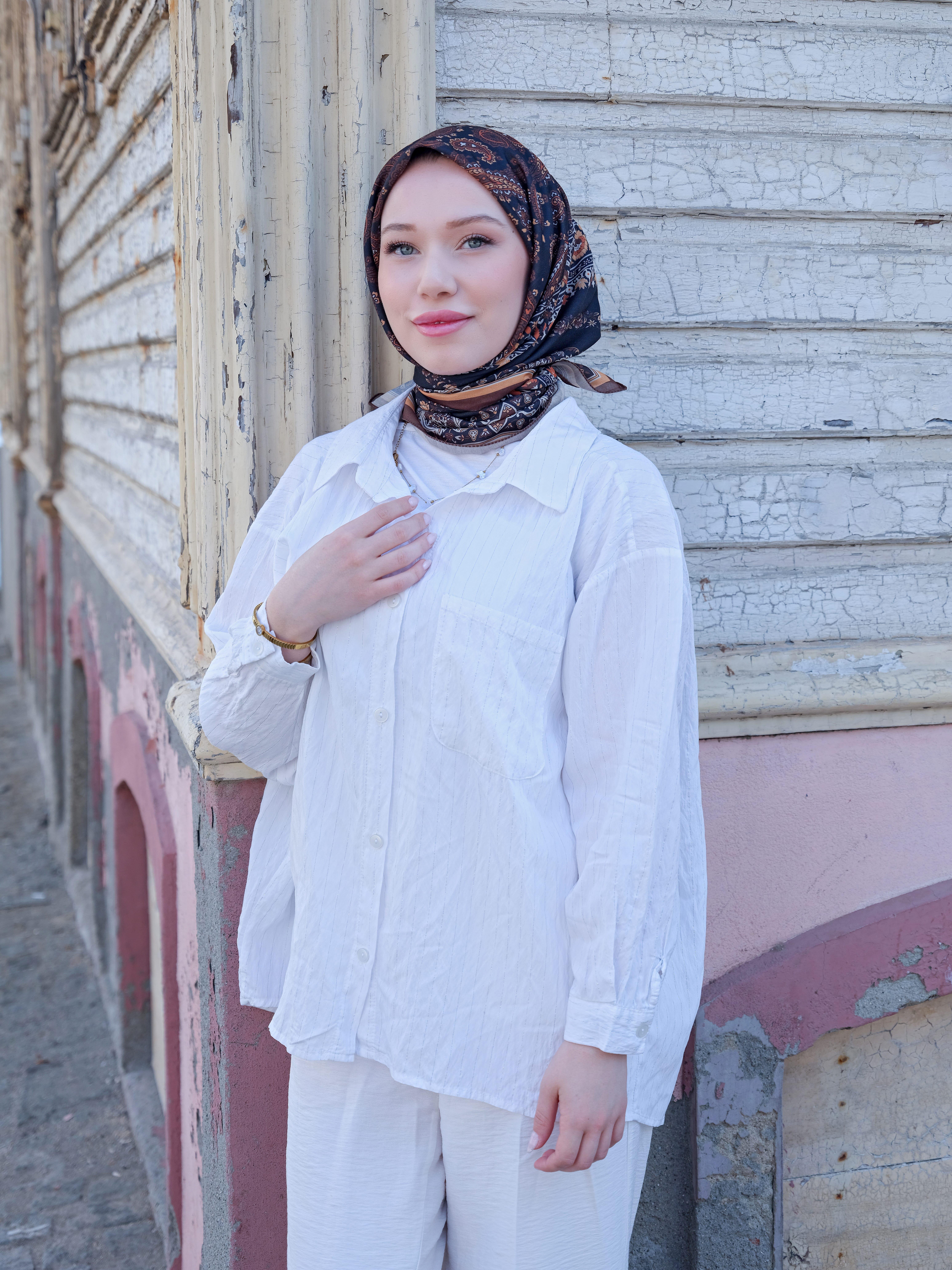 Charlotte Desen Eşarp Bakır