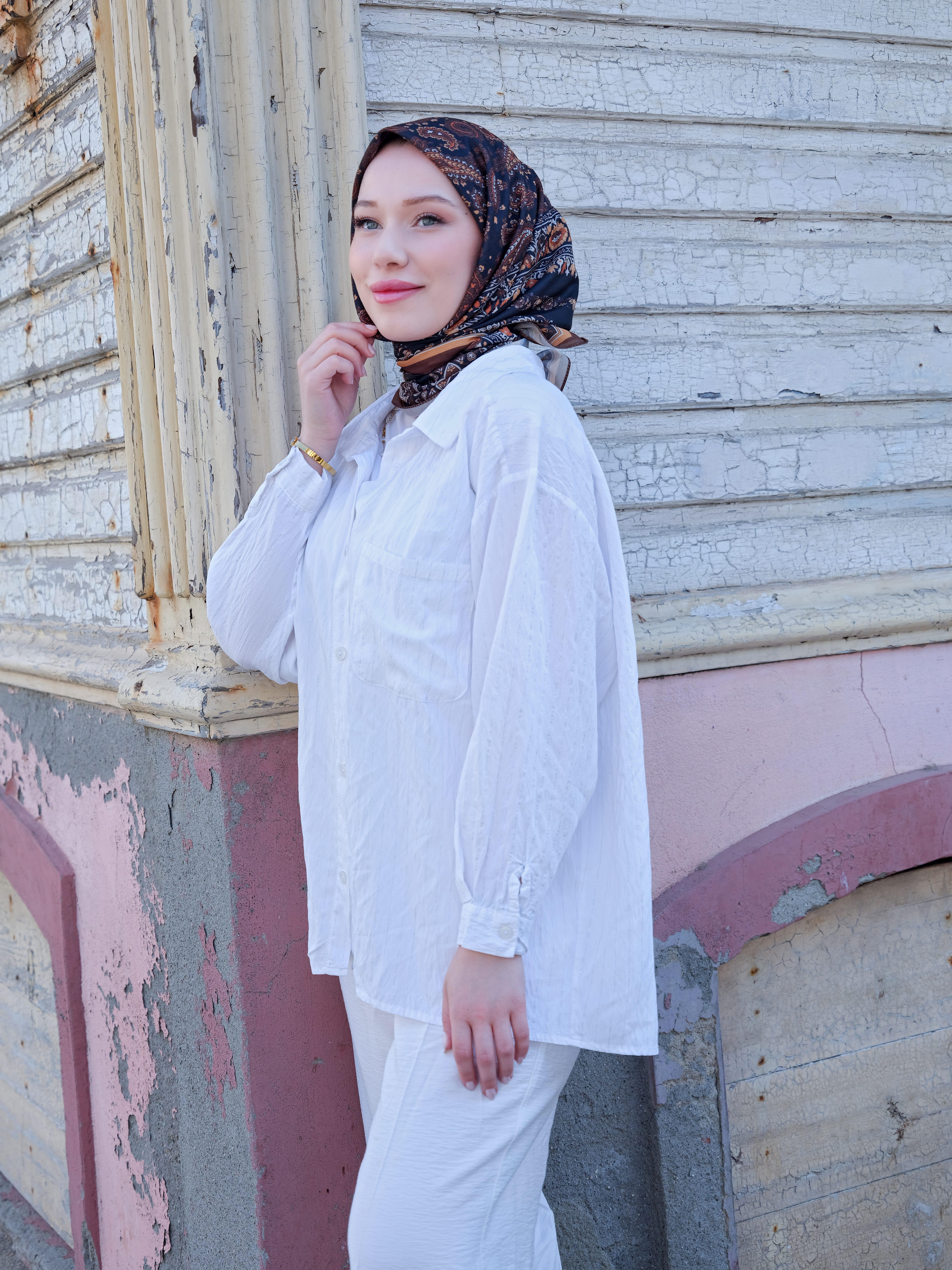 Charlotte Desen Eşarp Bakır