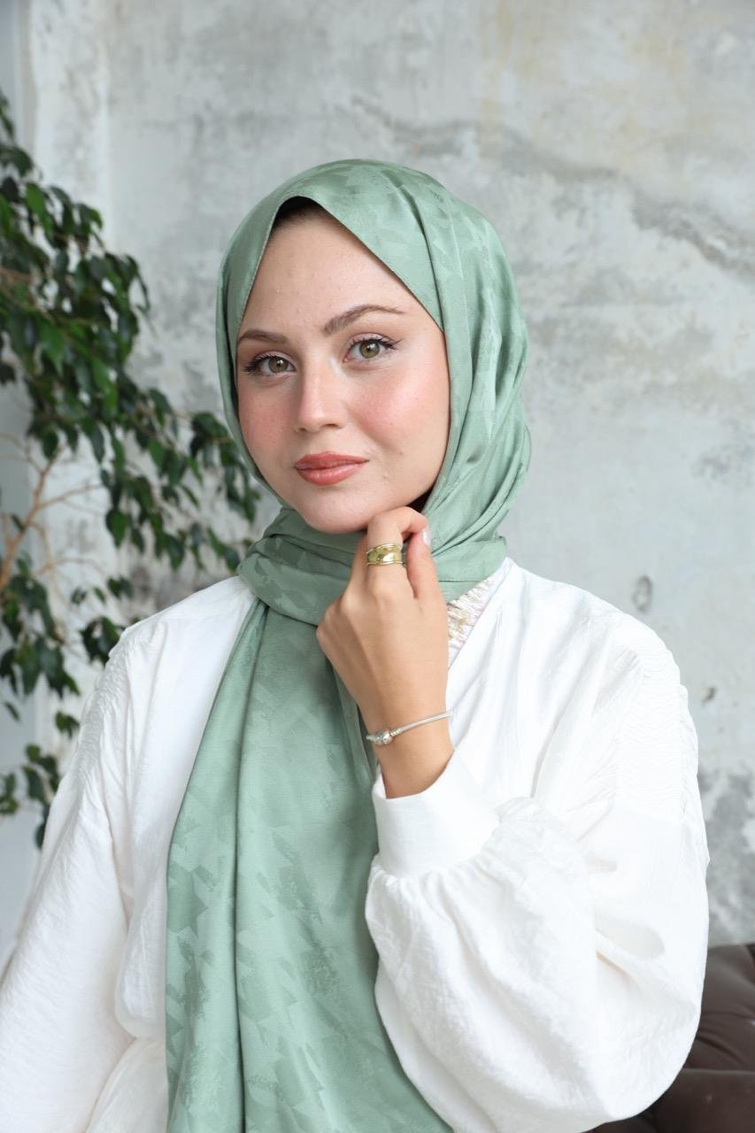 Eskiz Kazayağı Şal Mint Yeşili