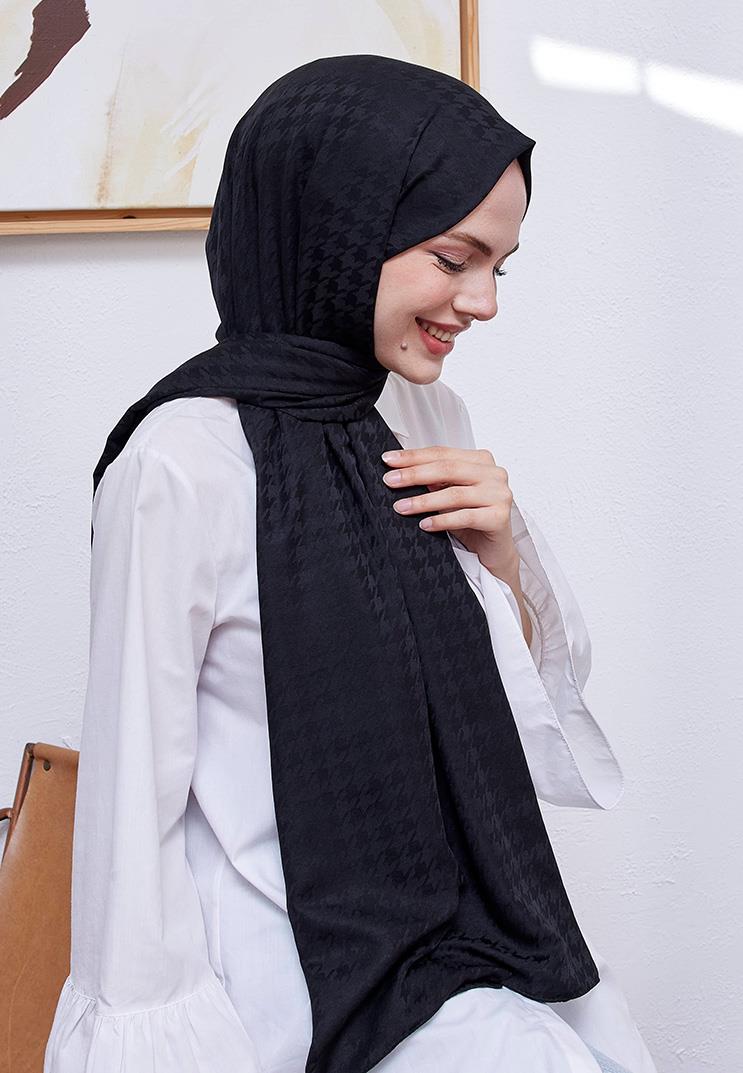 Kazayağı Jakar Şal Siyah