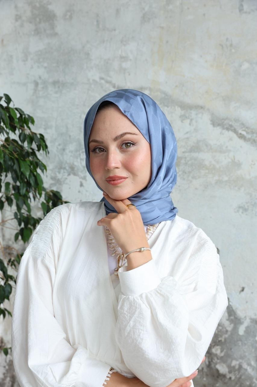 Perla Jakar Şal Mavi
