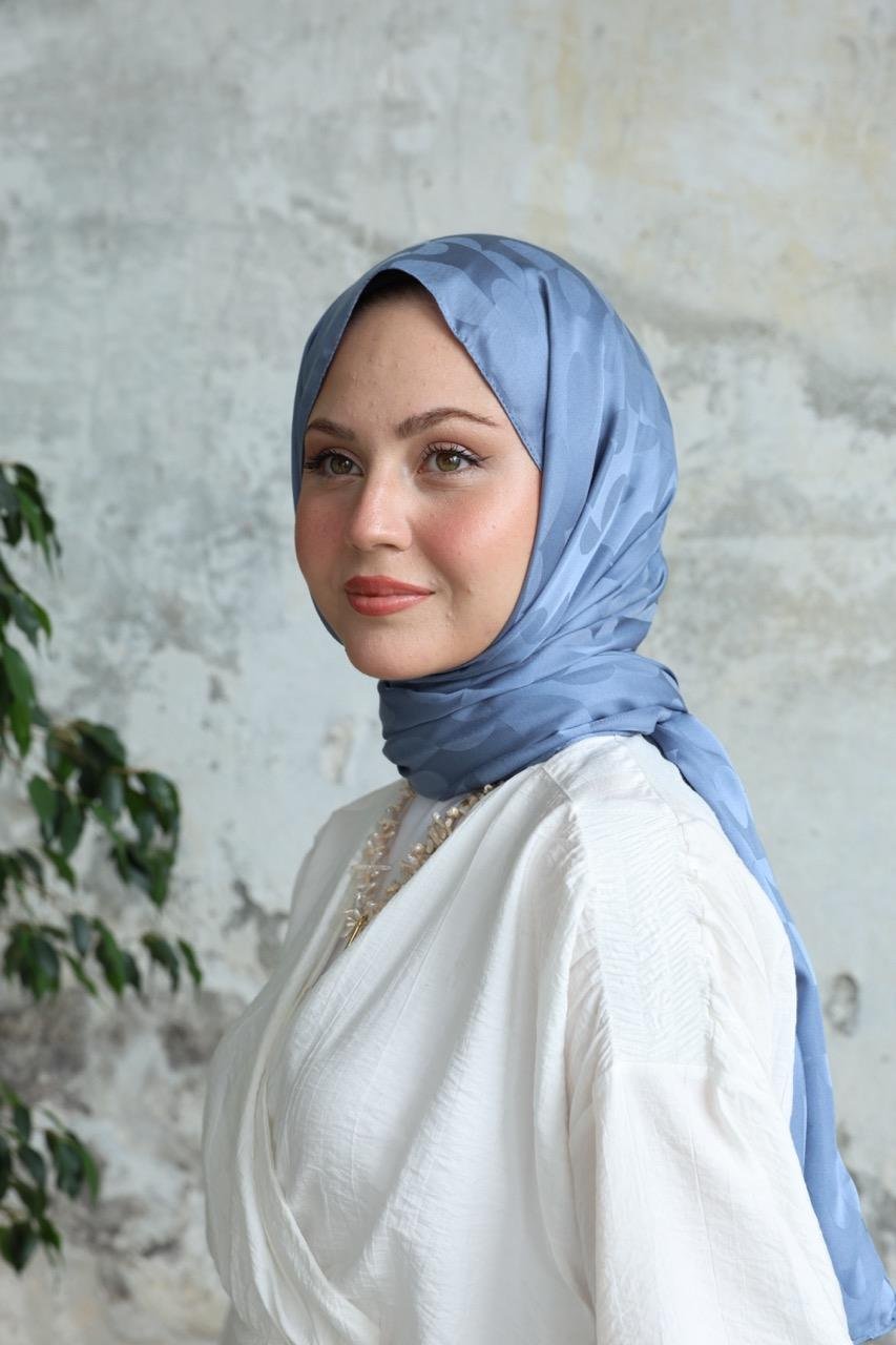 Perla Jakar Şal Mavi