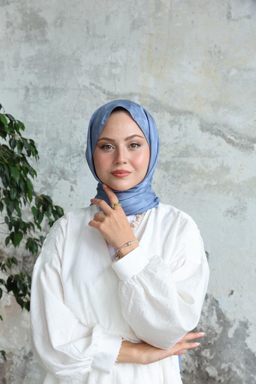 Perla Jakar Şal Mavi