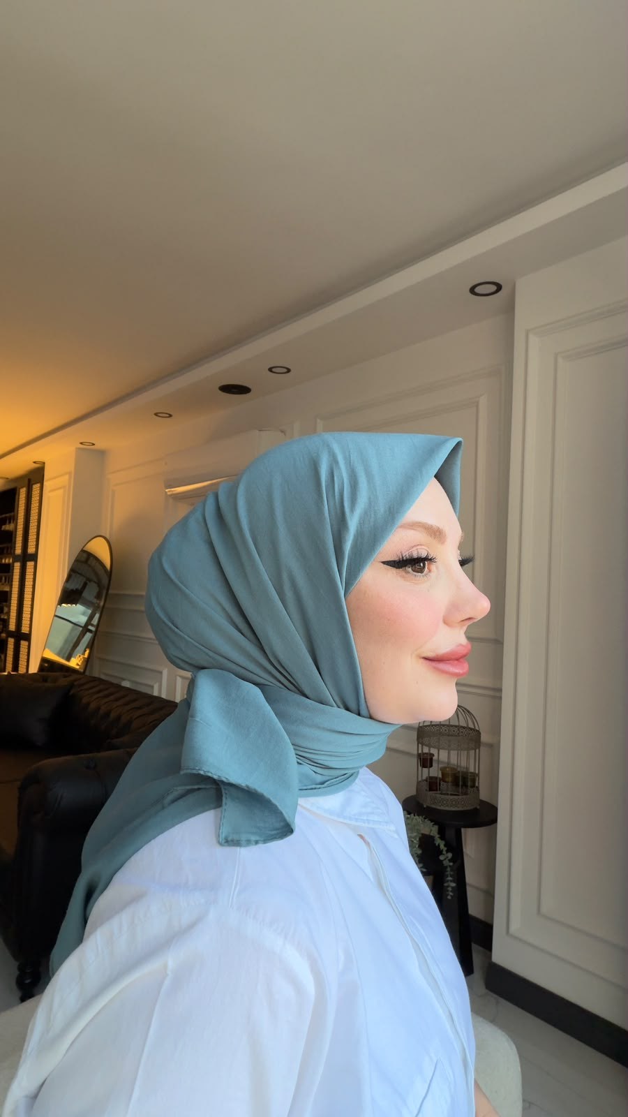 PURE AND SOFT EŞARP DUMAN MAVİSİ