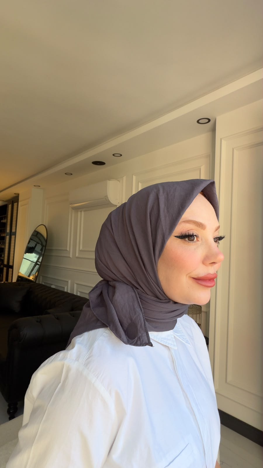 PURE AND SOFT EŞARP FÜME GRİ