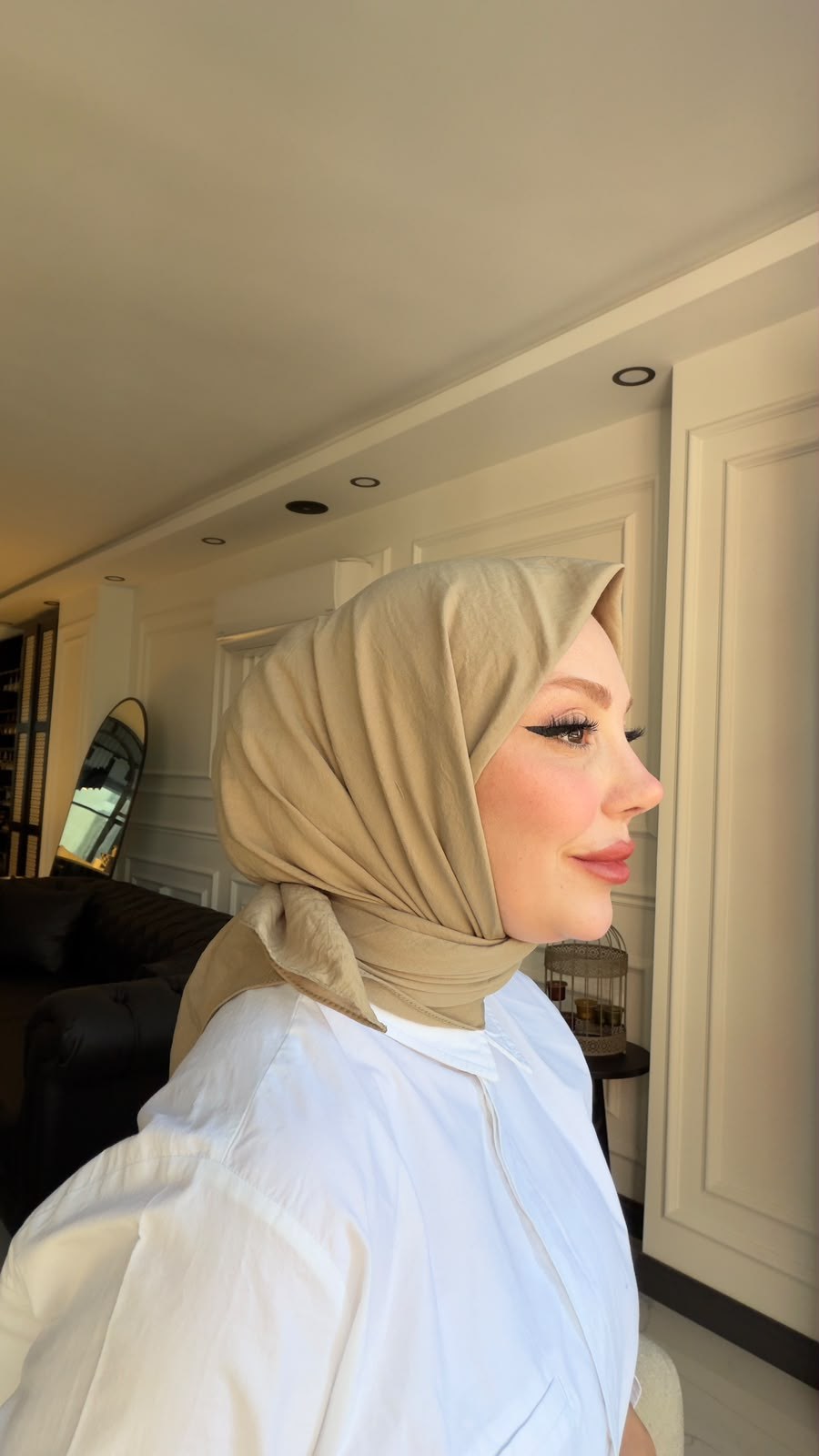 PURE AND SOFT EŞARP LATTE