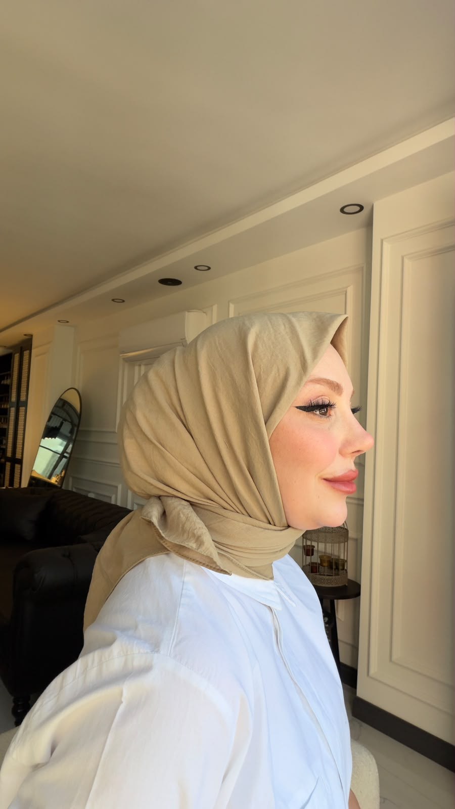 PURE AND SOFT EŞARP LATTE