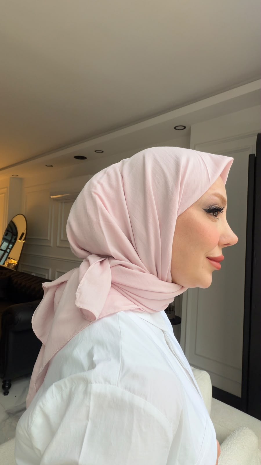 PURE AND SOFT EŞARP PUDRA PEMBE