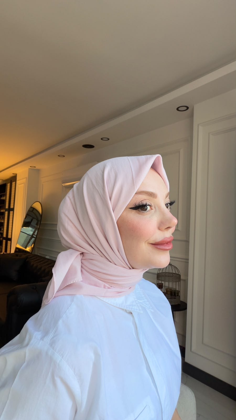 PURE AND SOFT EŞARP PUDRA PEMBE