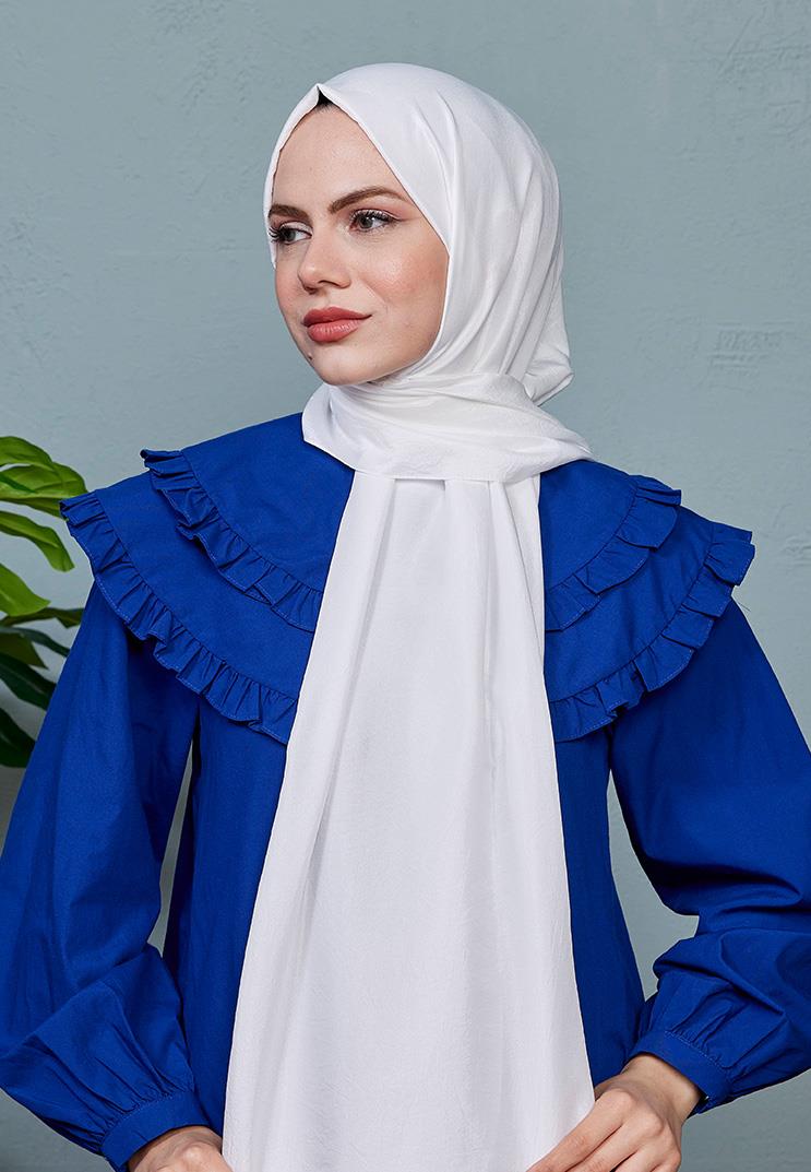 Vual Kraş Şal İnci Beyaz