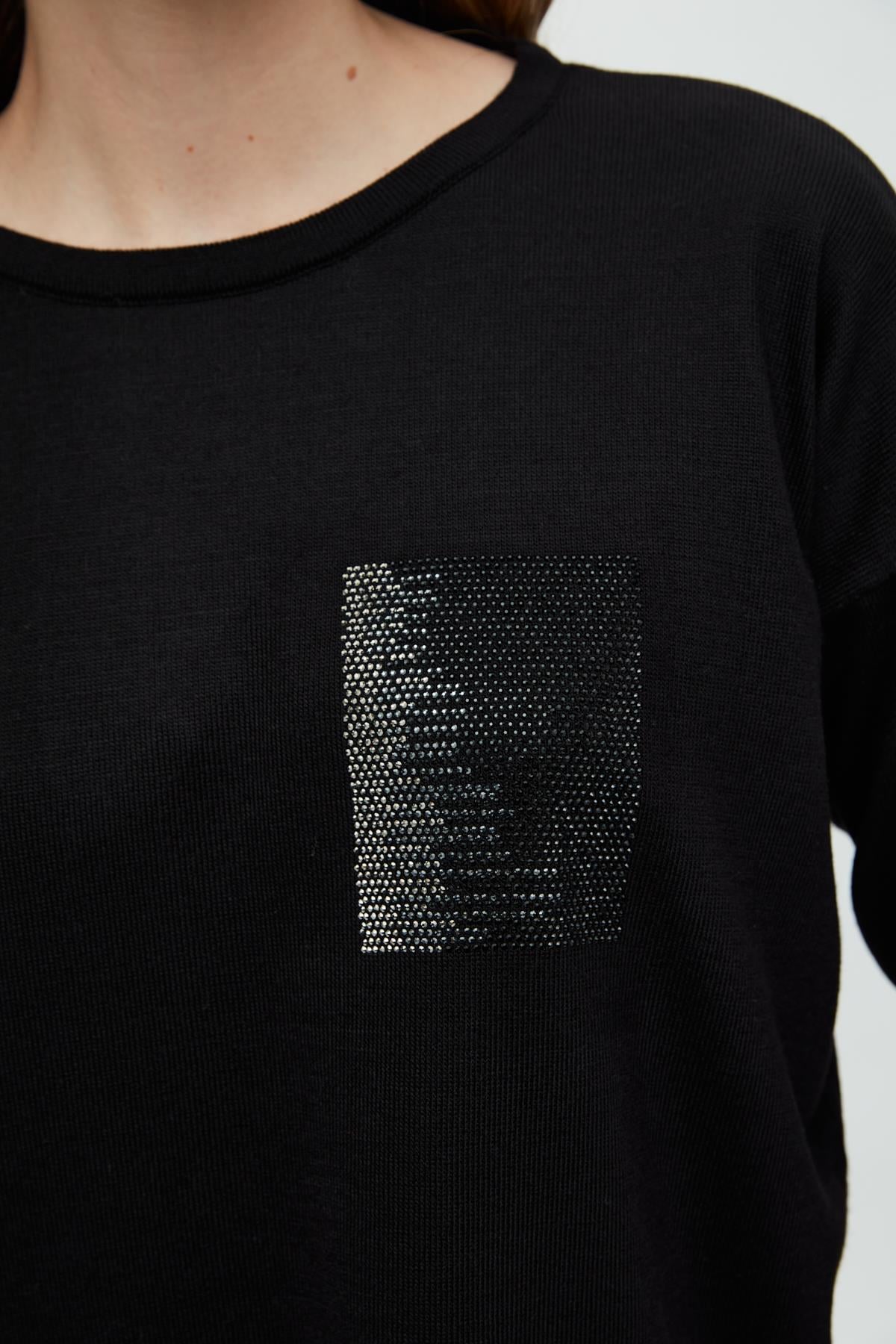 Cep Taşlı Triko Basic T-Shirt